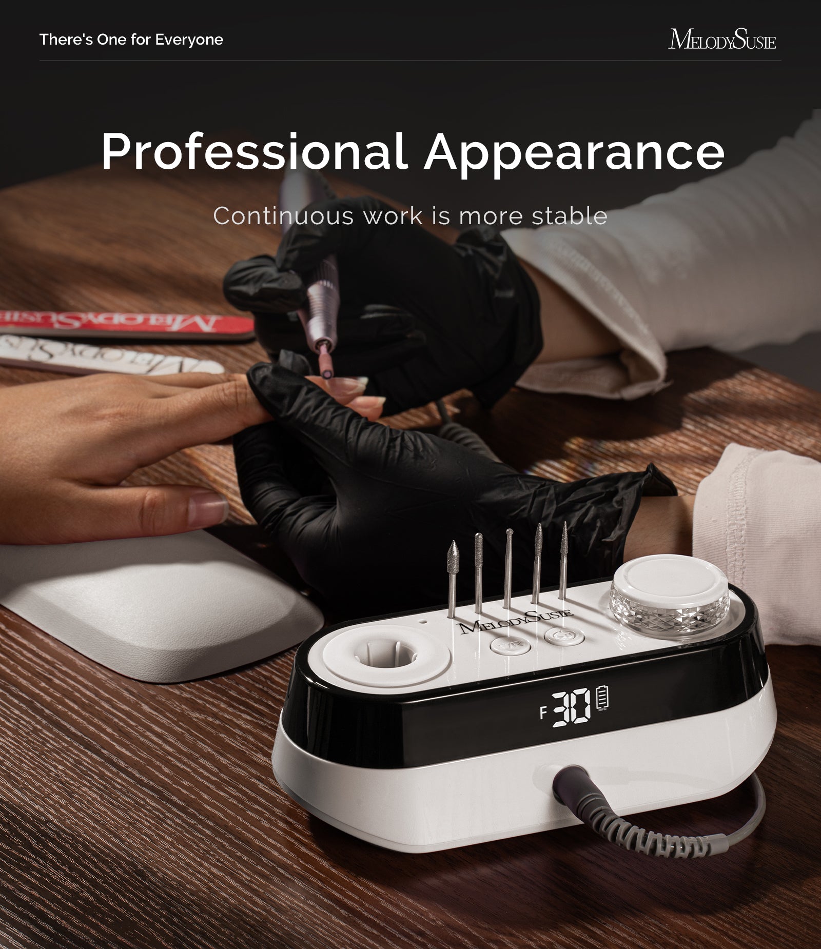 SC320A Desktop Multifunctional Rechargeable Nail Drill 30,000RPM - White