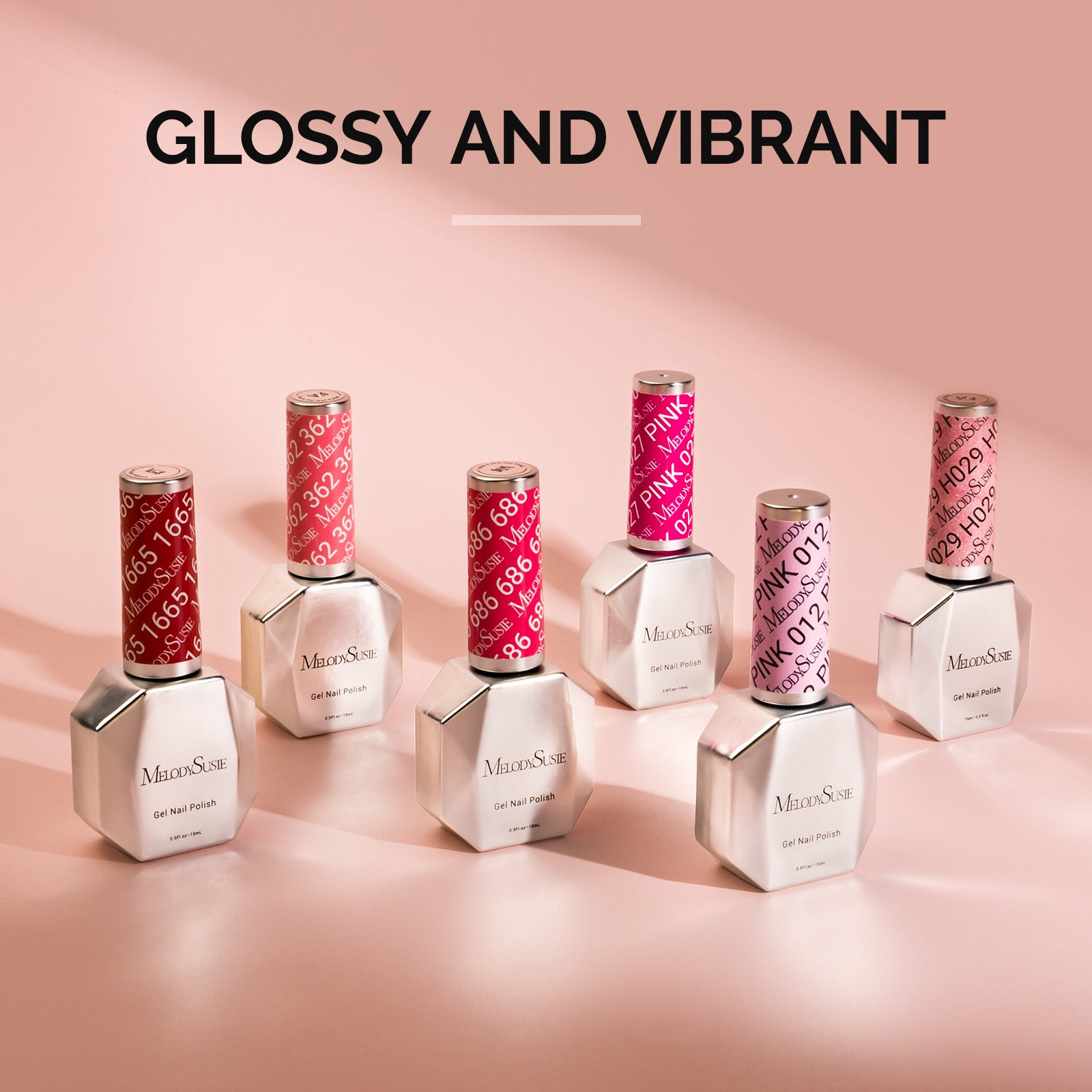 6 Colors Thick Gel Nail Polish Set 15ml - Pink