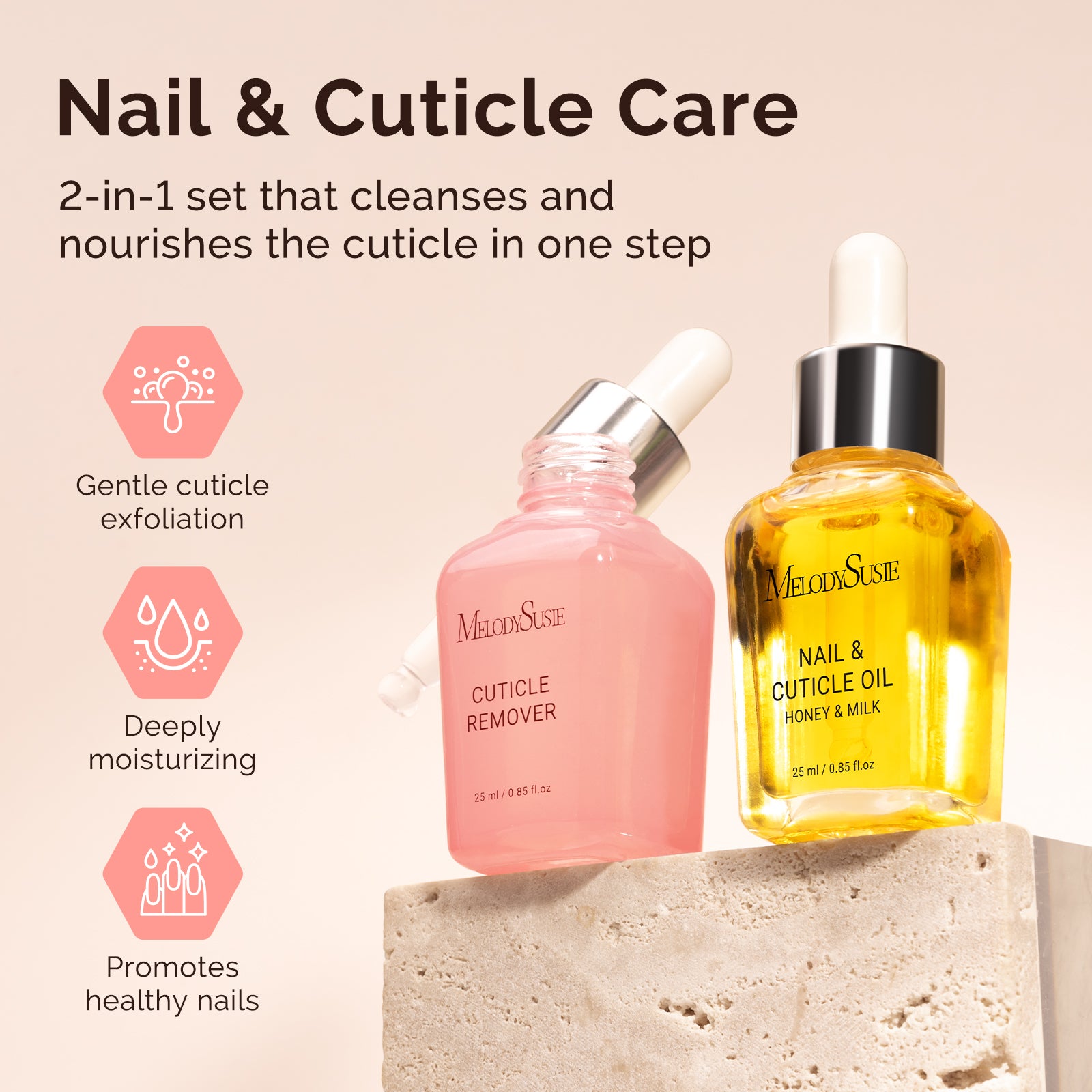 Cuticle Care Kit 25ml - Cuticle Oil and Cuticle Remover