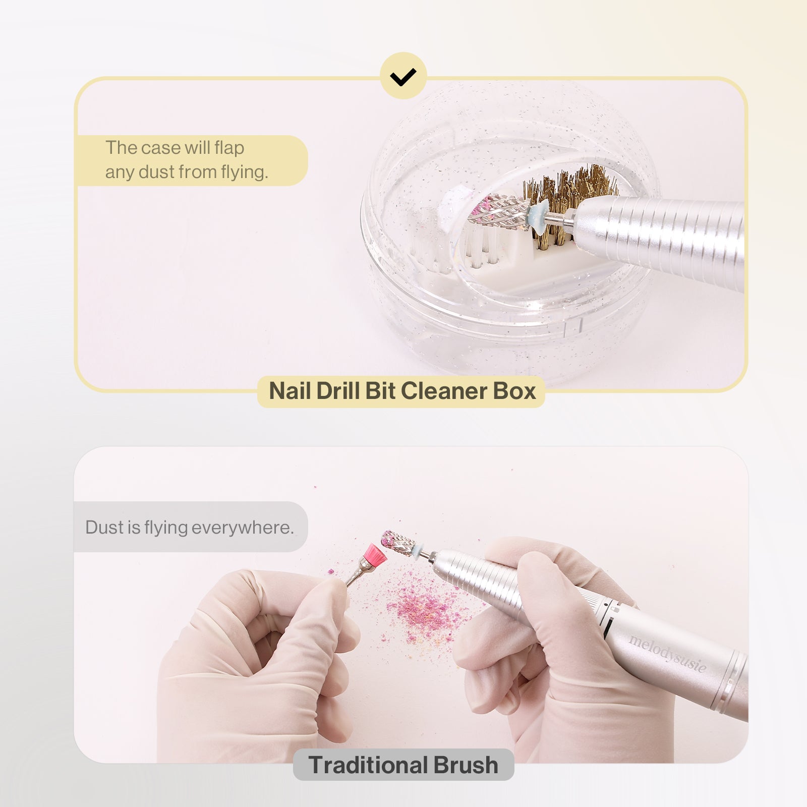 2 in 1 Nail Drill Bit Cleaner Box