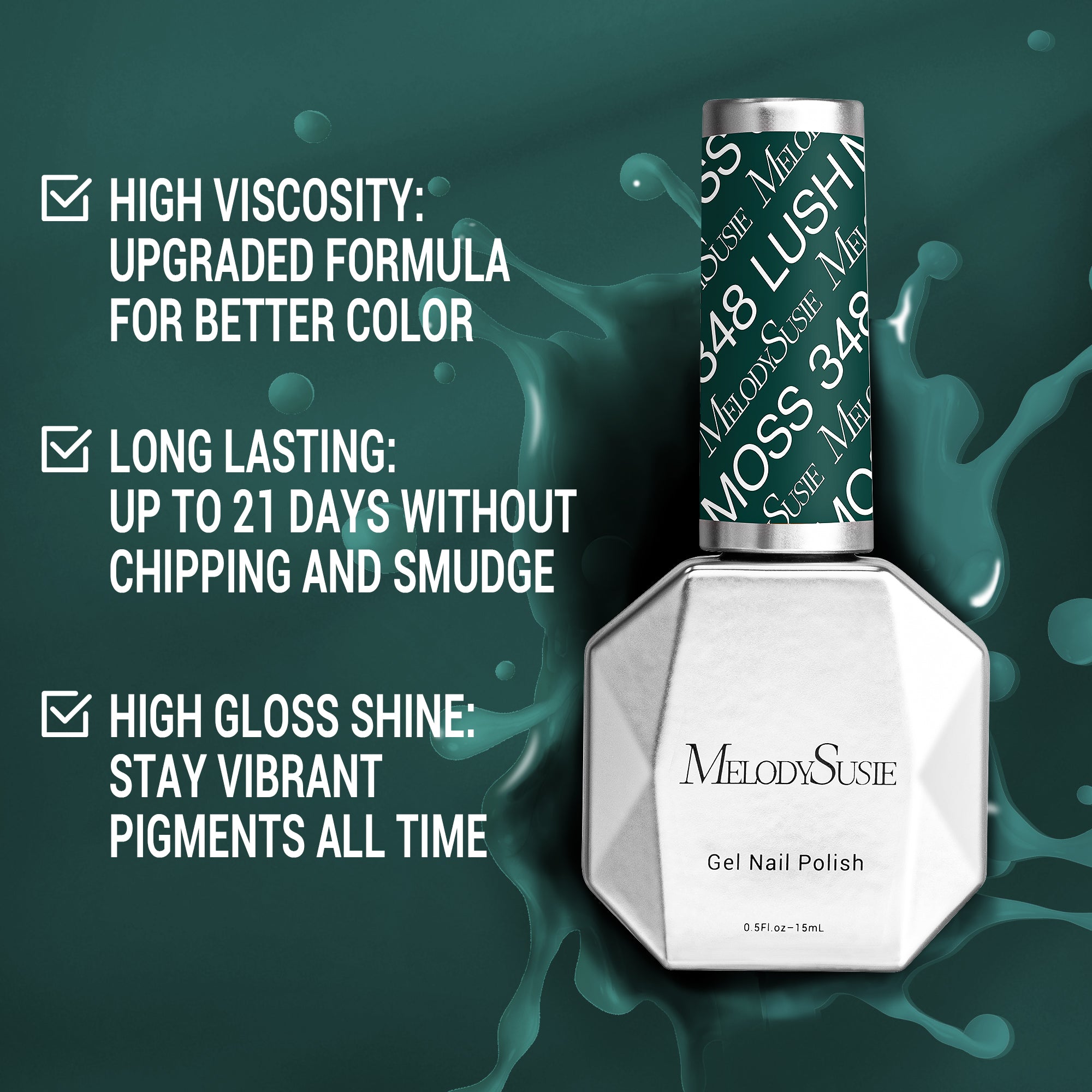 348 Lush Moss Nail Gel Polish(15ml)