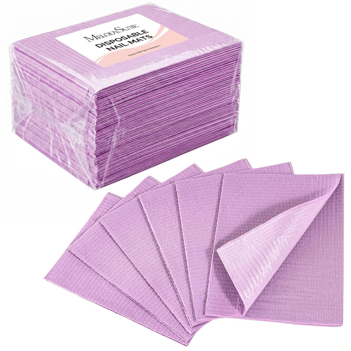 Disposable Nail Mats, 3-Ply Absorbent Nail Art Table Pads 50Pcs