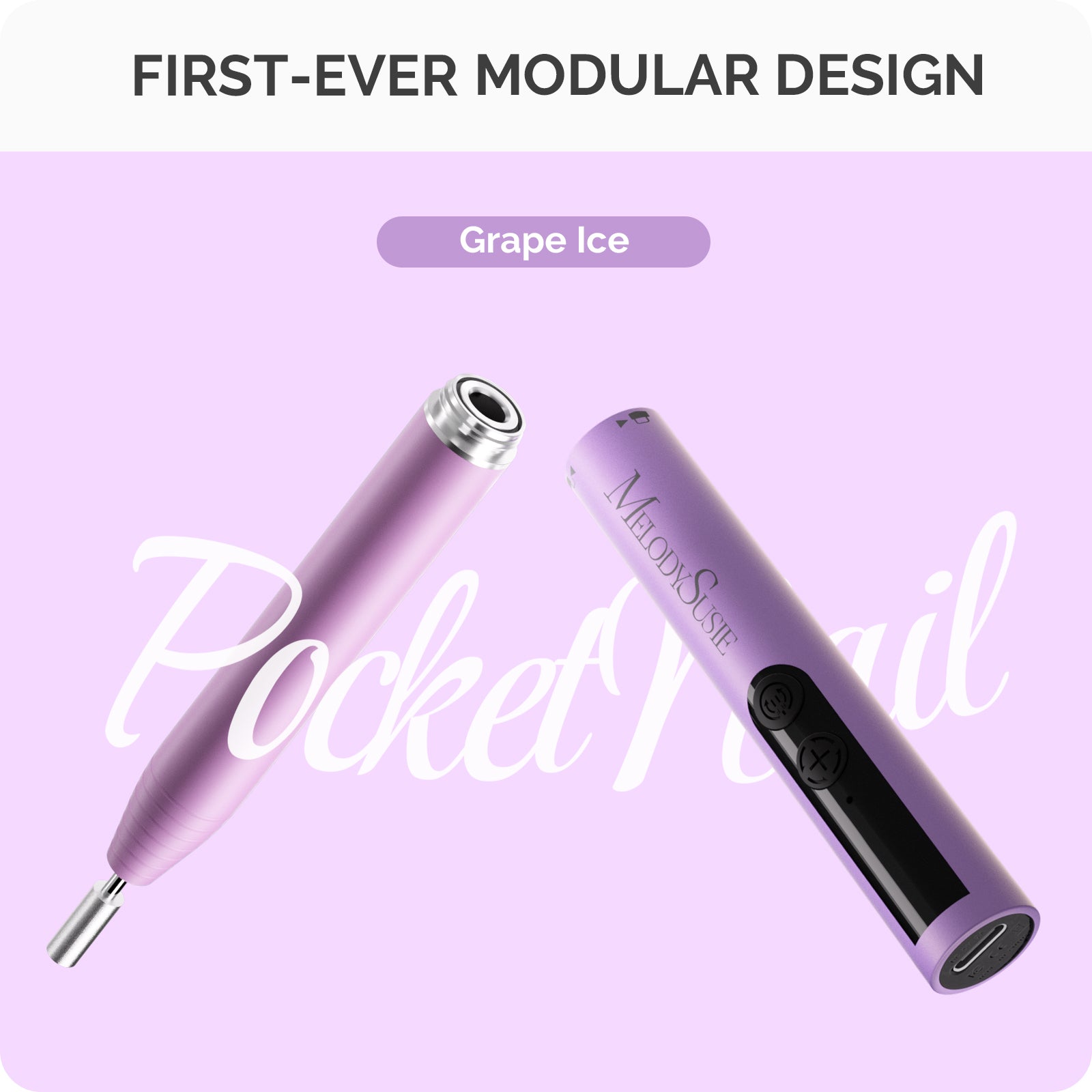 PocketNail PC100GR/PC100G Pen-Shaped Portable Nail Drill 20,000RPM