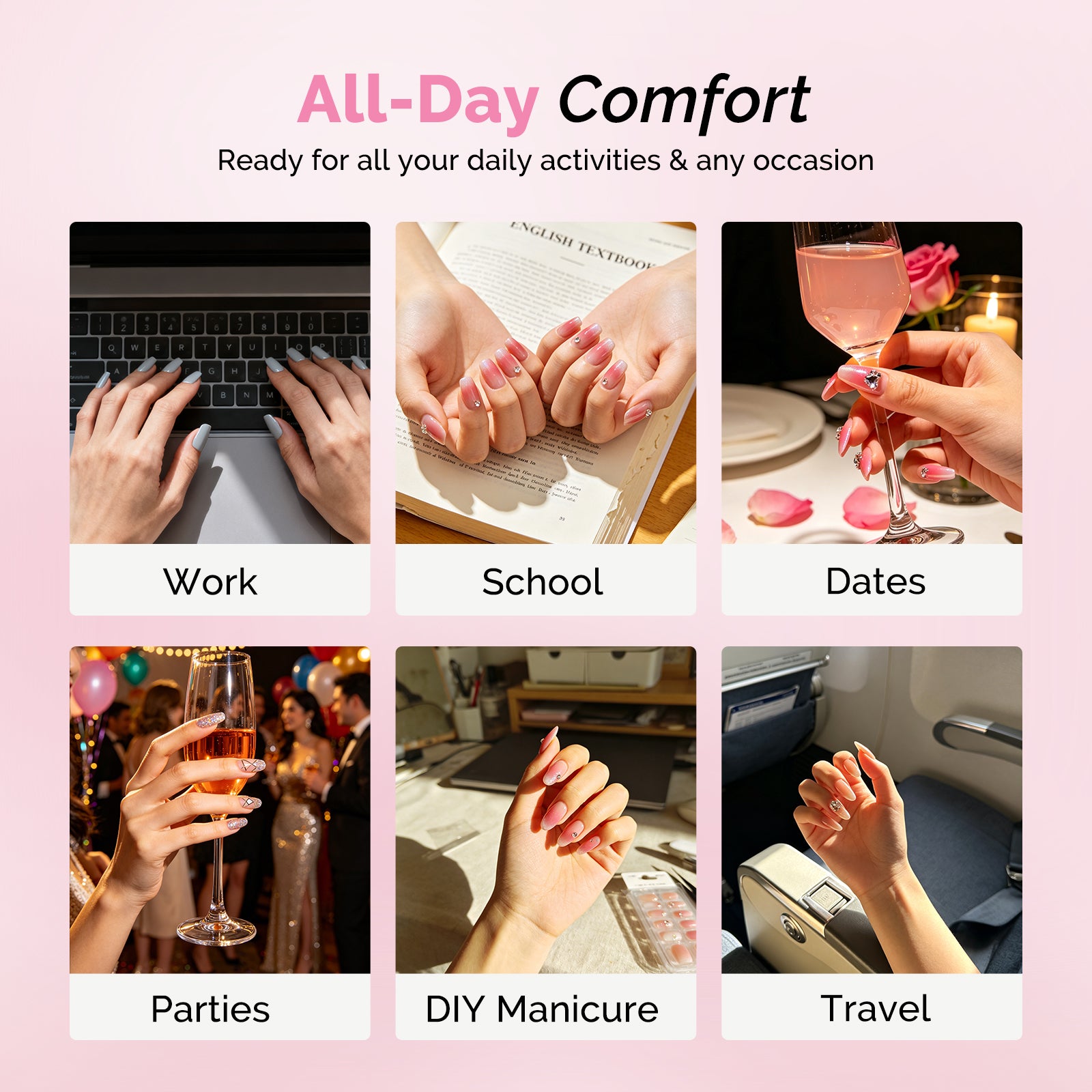 MelodySusie Nail Adhesive Tabs for Press On Nails