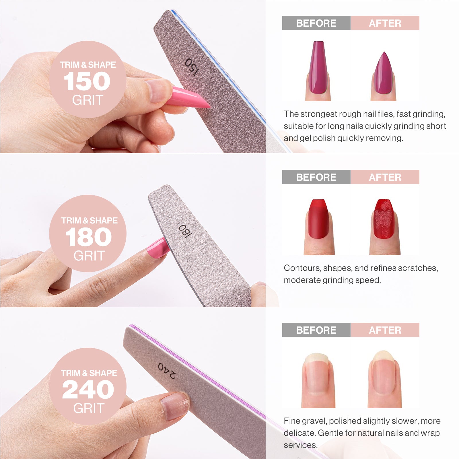 Washable Nail Files Buffing Nails