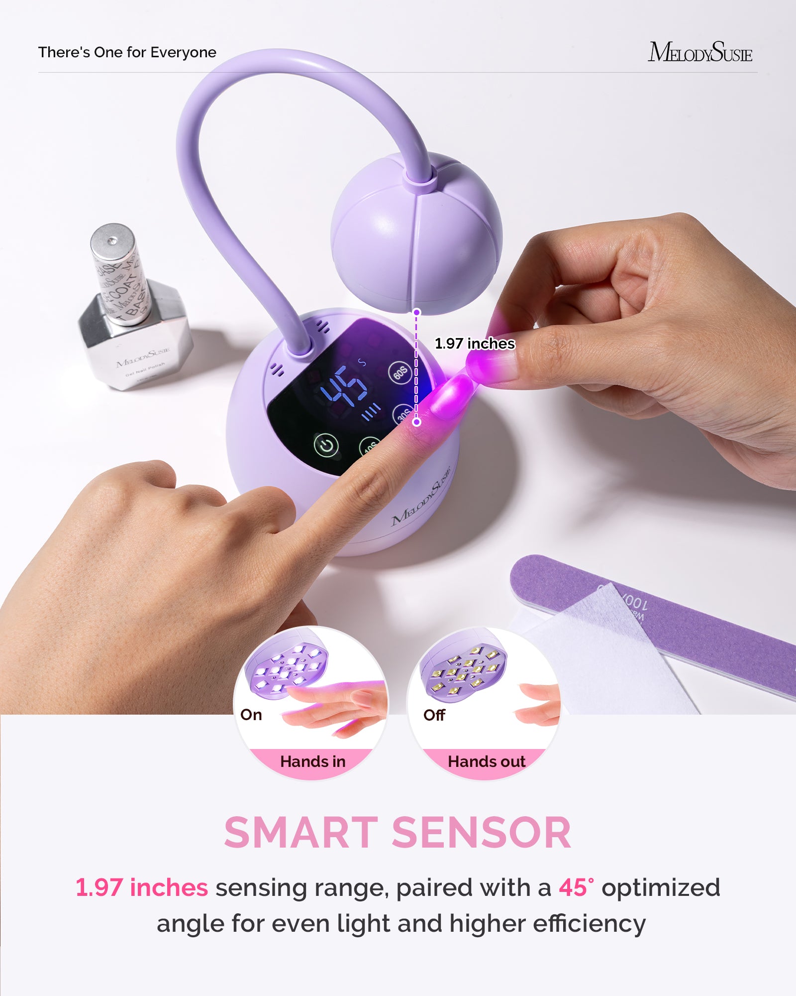 (US ONLY) P-ArtM2 Gooseneck Cordless UV Nail Lamp - Purple