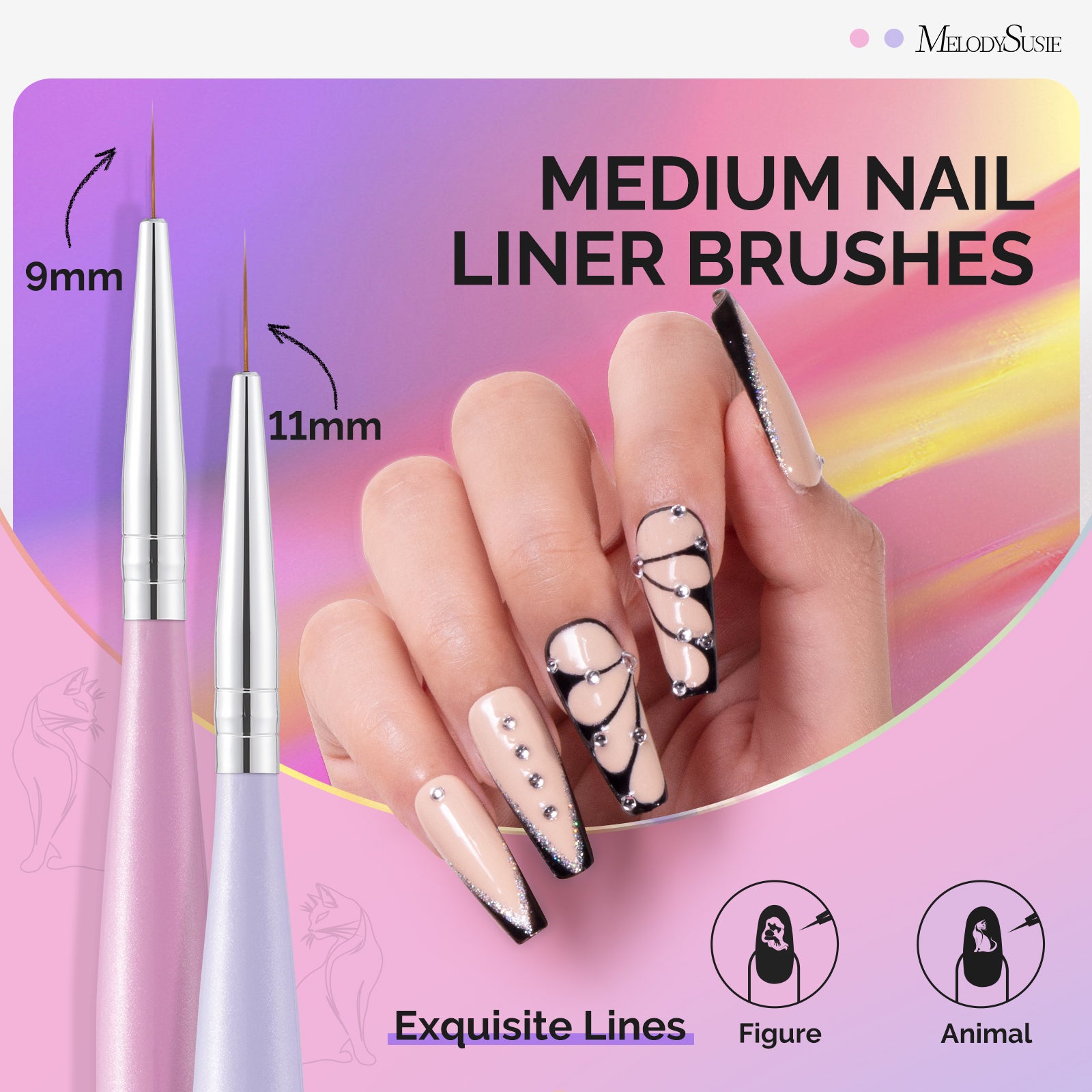 Nail Art Liner Brushes 5Pcs - US ONLY