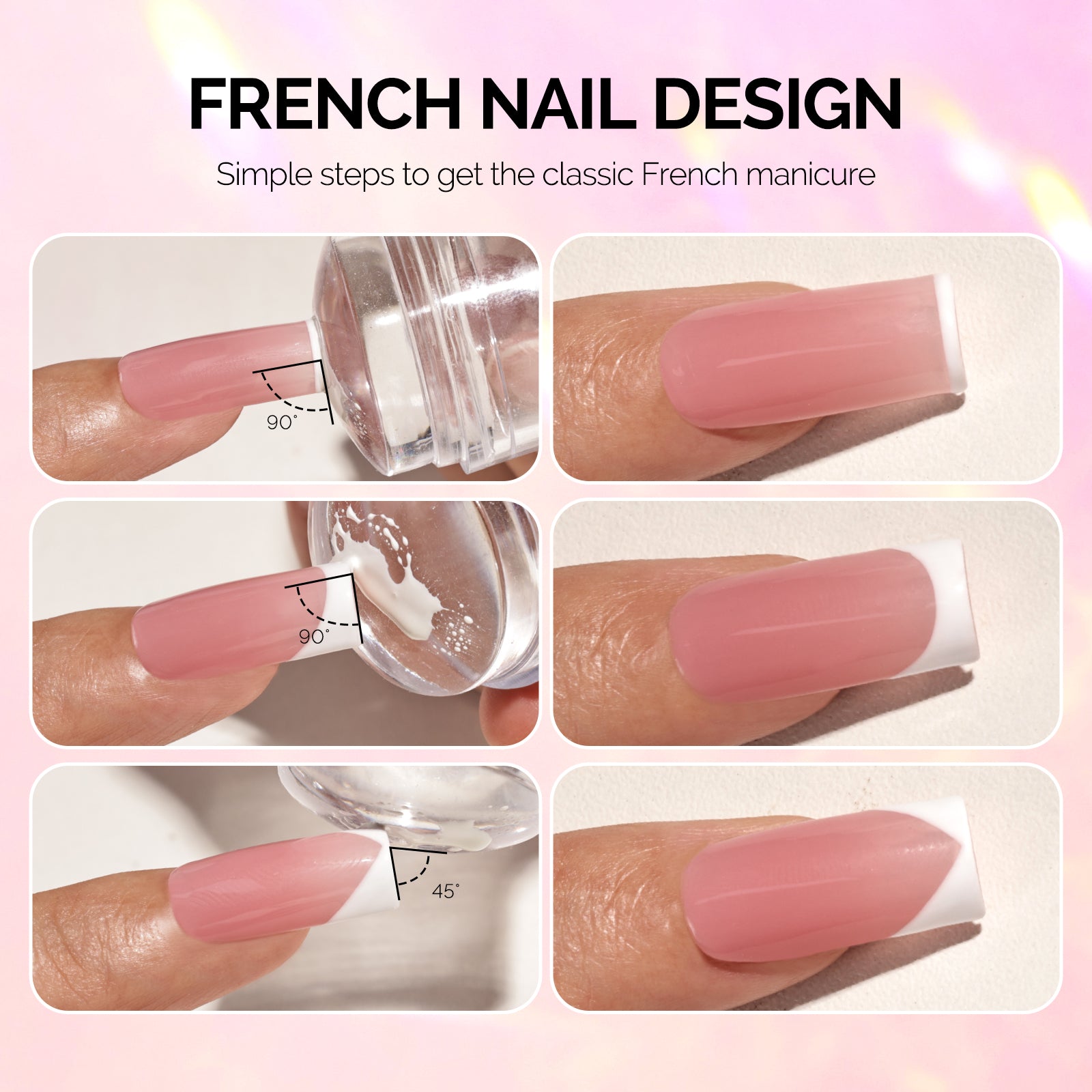 French Nail Stamper Kit 4PCS - Clear