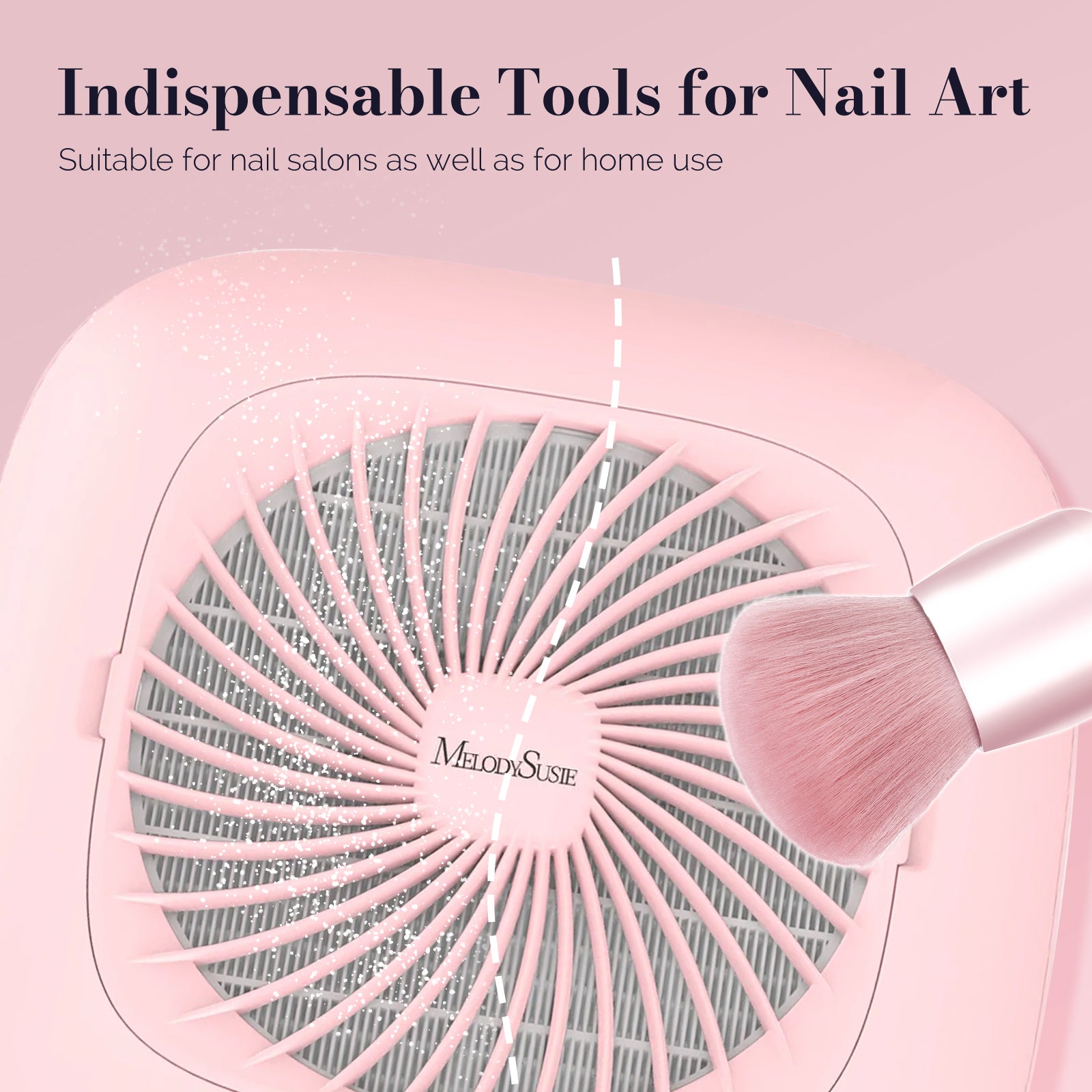 Pink Nail Art Dust Remover Brush - Small Size