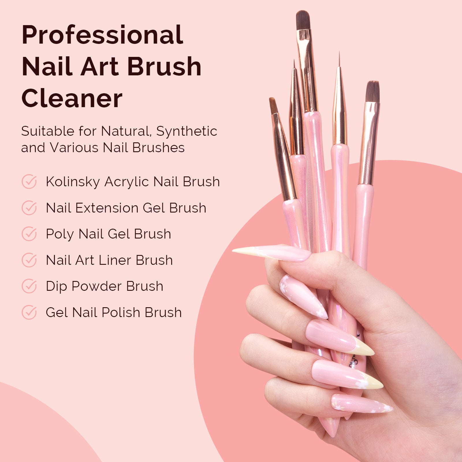 Acrylic Gel Nail Brushes Cleaning & Restoration Wax and Gel Removing Solution