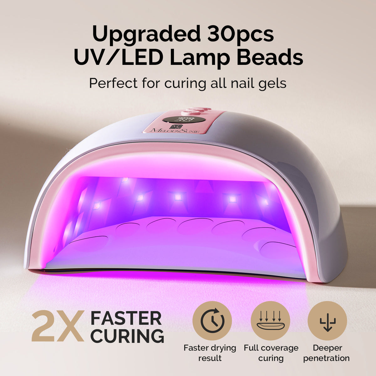 MelodySusie SC300E Nail Drill & P-PLUS30G Nail Lamp Gift Box