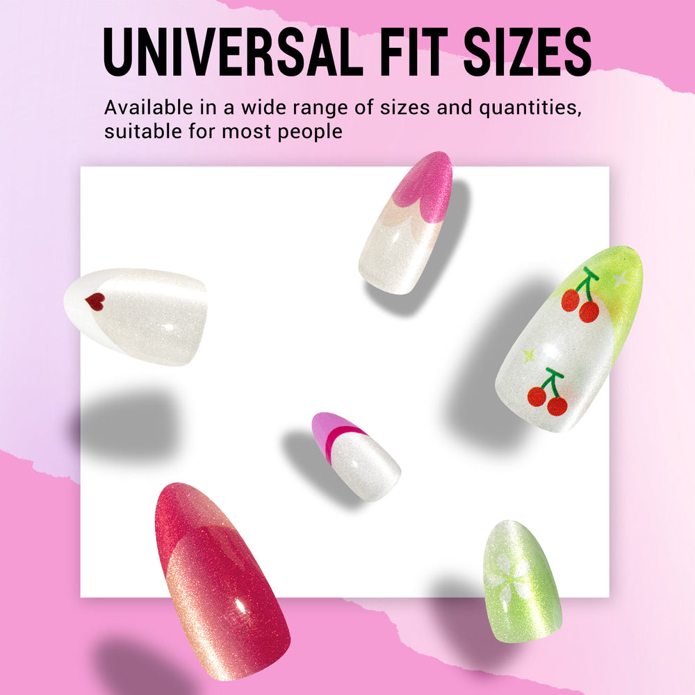 Pink Heart Press On Nails Kit MelodySusie