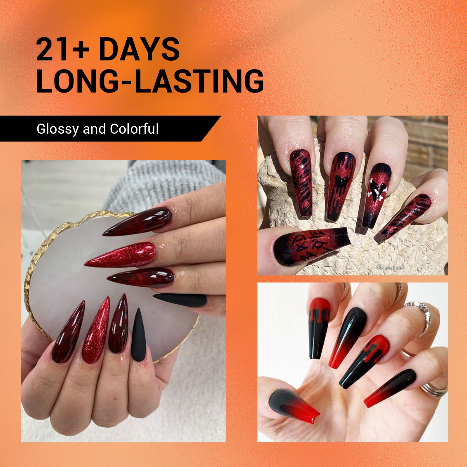 Halloween 15ml Gel Nail Polish Kit - 4Pcs