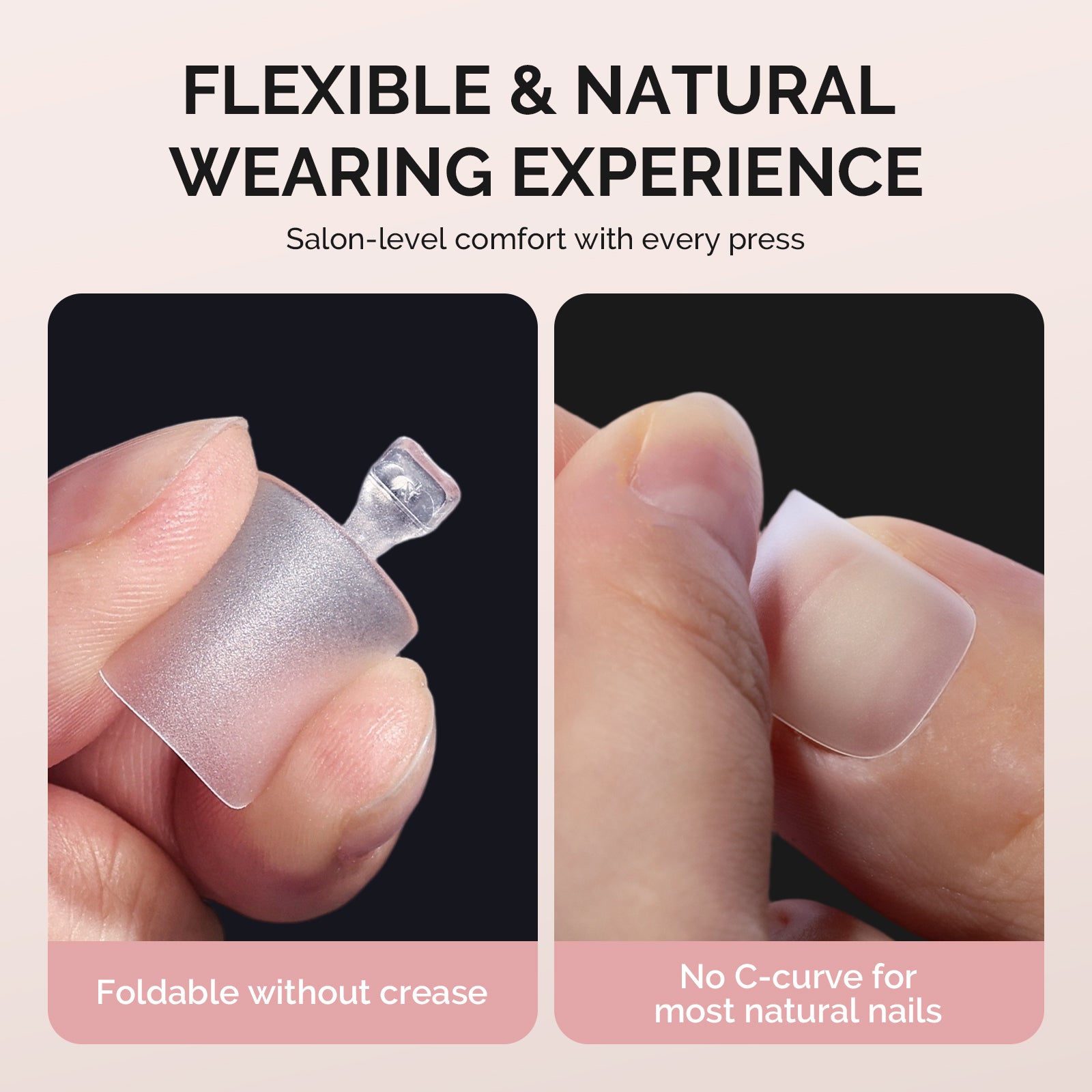 300Pcs Half Matte Clear Acrylic Full Cover Toe Nail Tips