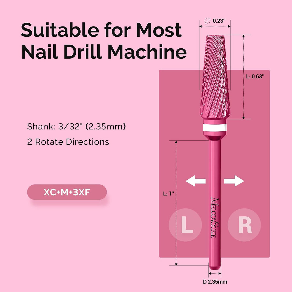 5 in 1 Pro Multi-function Mixed Sizes Tungsten Carbide Nail Drill Bit