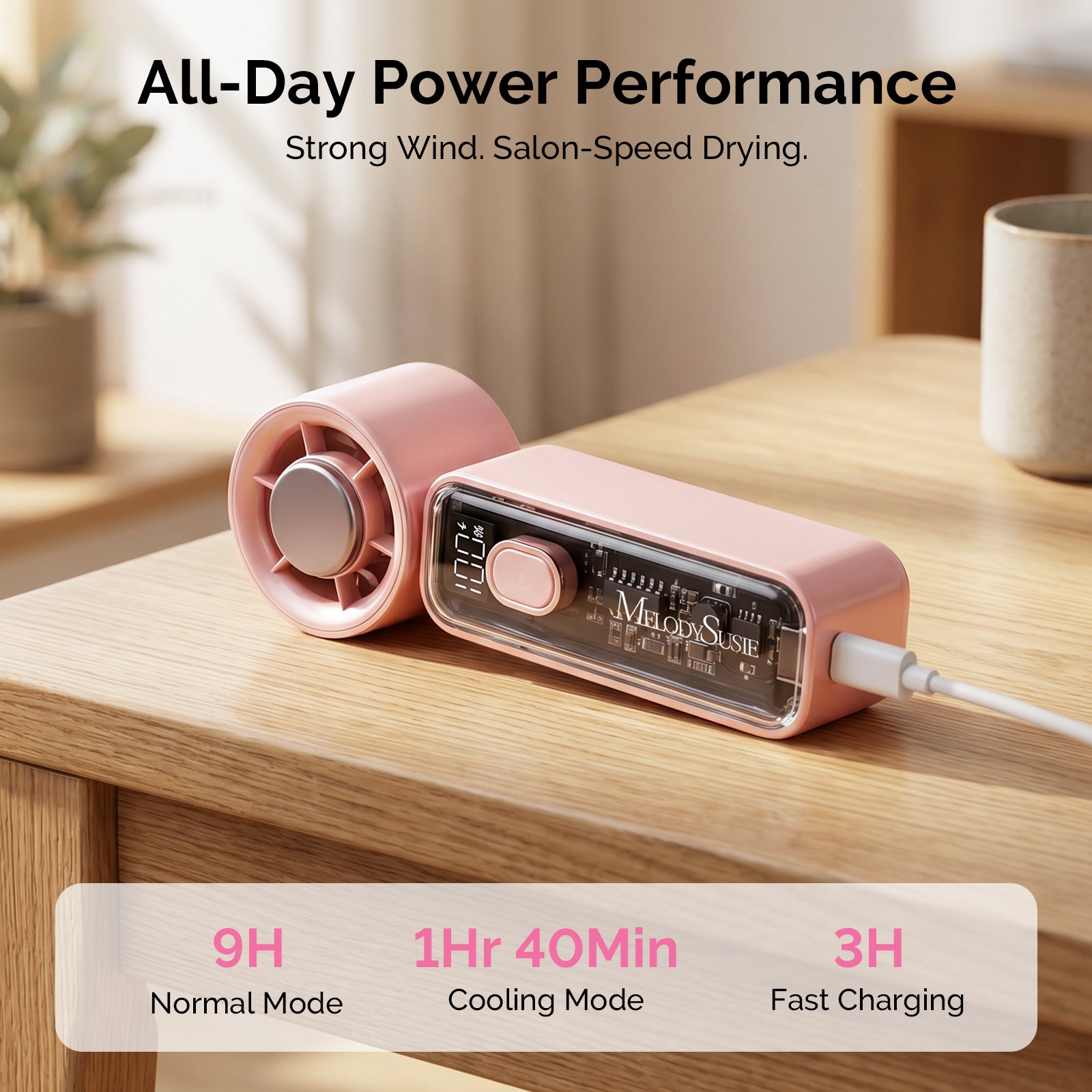Portable & Rechargeable P-ARTF13 Mini Nail Art Cooling & Drying Fan