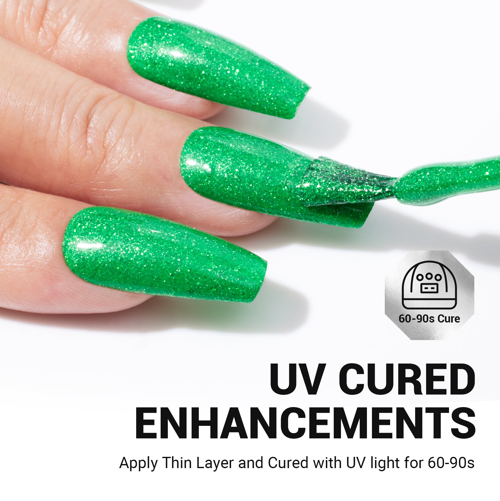 Z217 Neon Green Glitter - Gel Nail Polish(15ml)