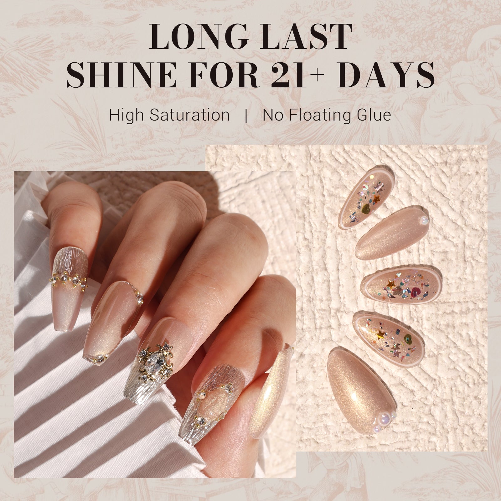 Z147 Sunrise Nude Gold - Faster UV Curing Gel Nail Polish 0.5 fl oz/15ml
