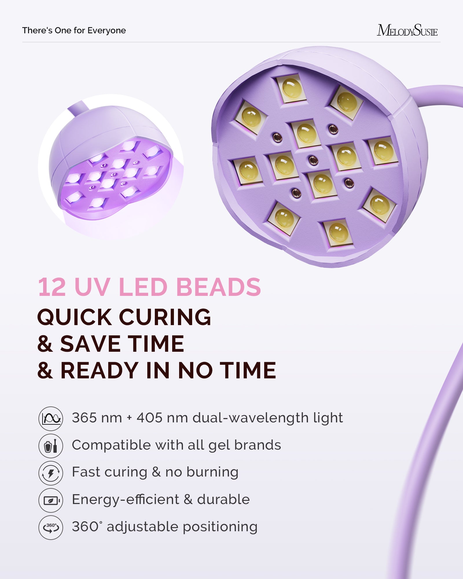 (US ONLY) P-ArtM2 Gooseneck Cordless UV Nail Lamp - Purple