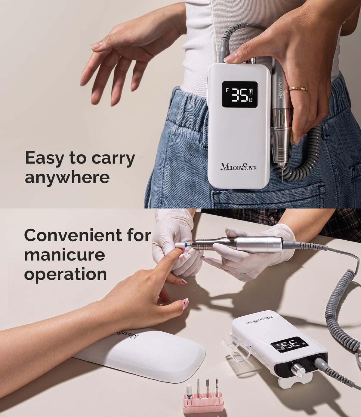 Scamander Plus (SM350A Pro) Clip-On Rechargeable 35,000RPM Nail Drill Gift Box