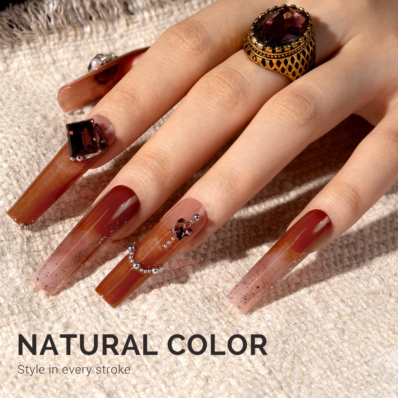 Jeweliver Jelly Gel Polish 15ml - Brown Obsidian - JC17