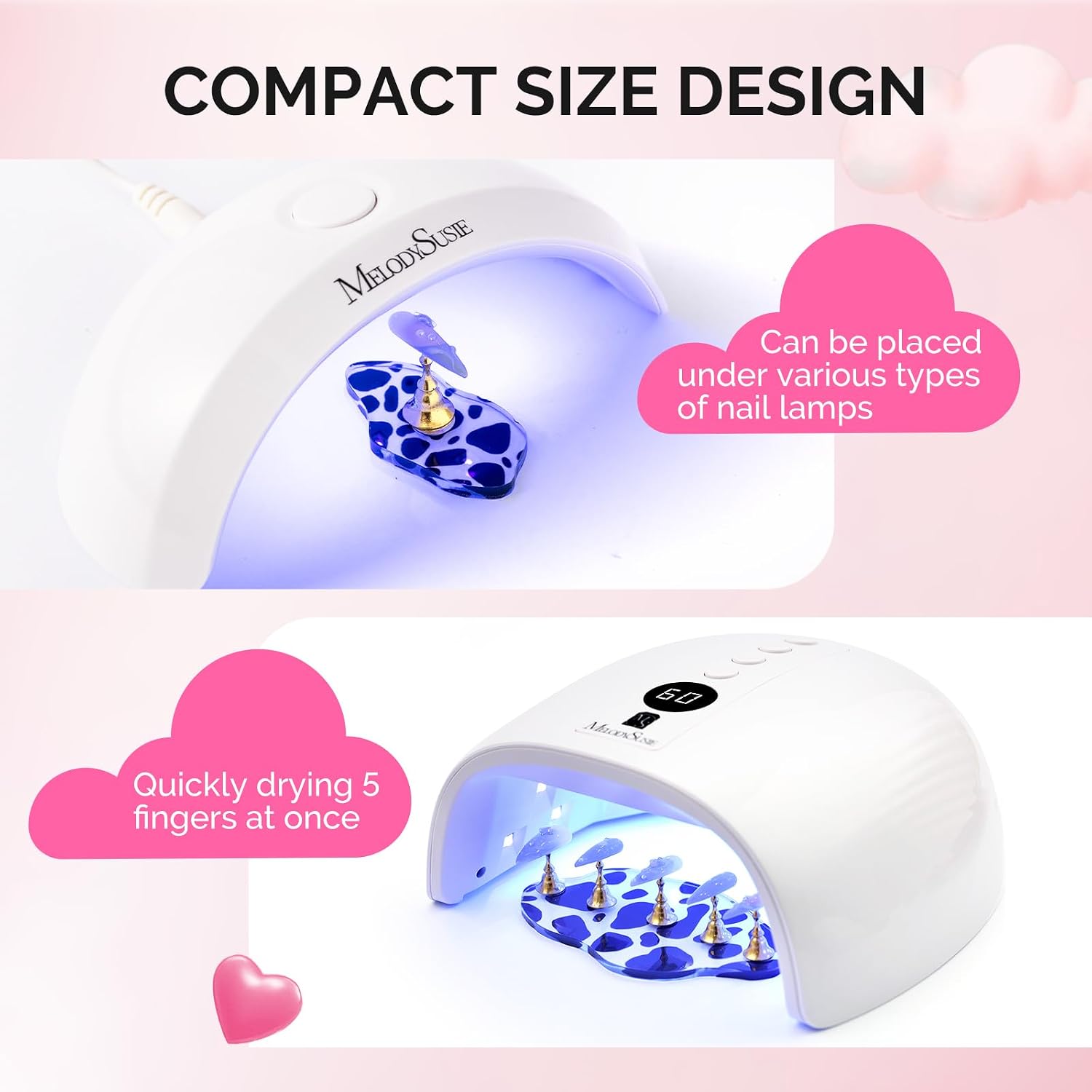 2-Set Spotted Magnetic Nail Stand for Press Ons