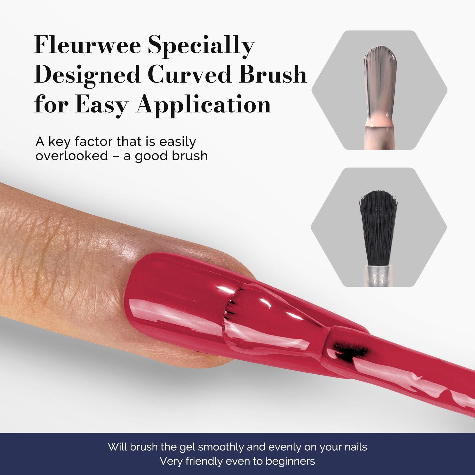 Fleurwee Gel Polish 2Pcs Raspberry Red&Light Pink-P13+P22