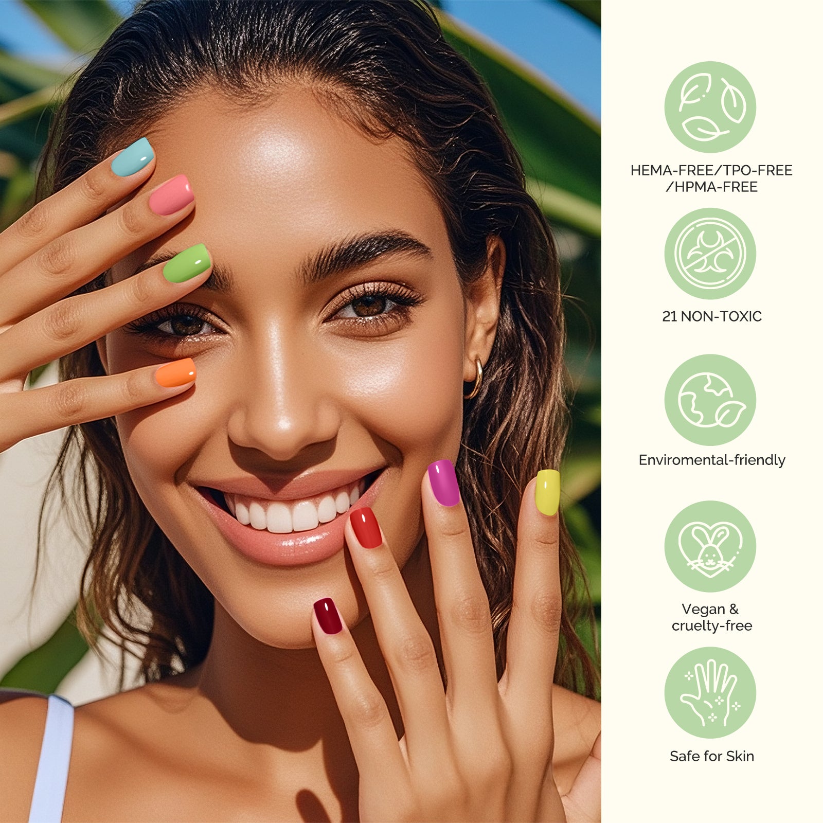 Sweet Scent Plant-Based Gel Nail Polish 10ml - 10Pcs