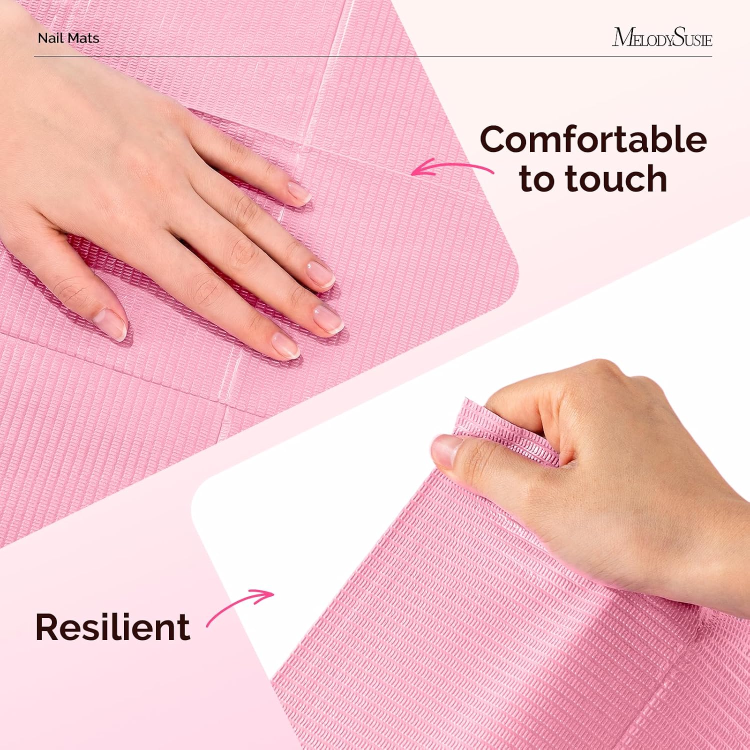 Disposable Nail Mats, 3-Ply Absorbent Nail Art Table Pads 50Pcs