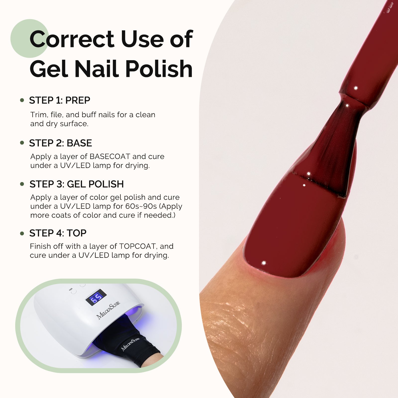 Hema Free Gel Nail Polish 0.5 fl oz/15ml - K1309 Thick Crimson Red