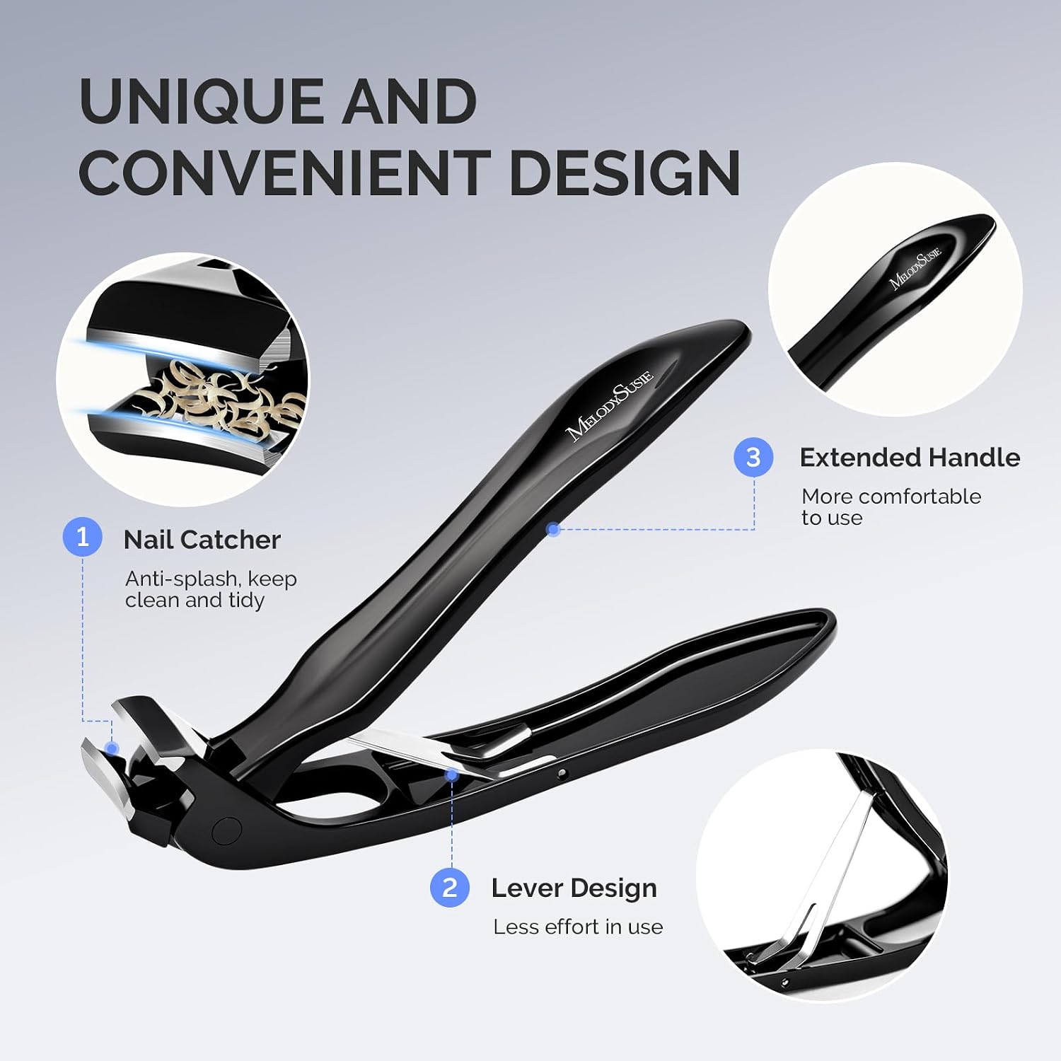 Angled Head Large Nail Clipper with Nail File