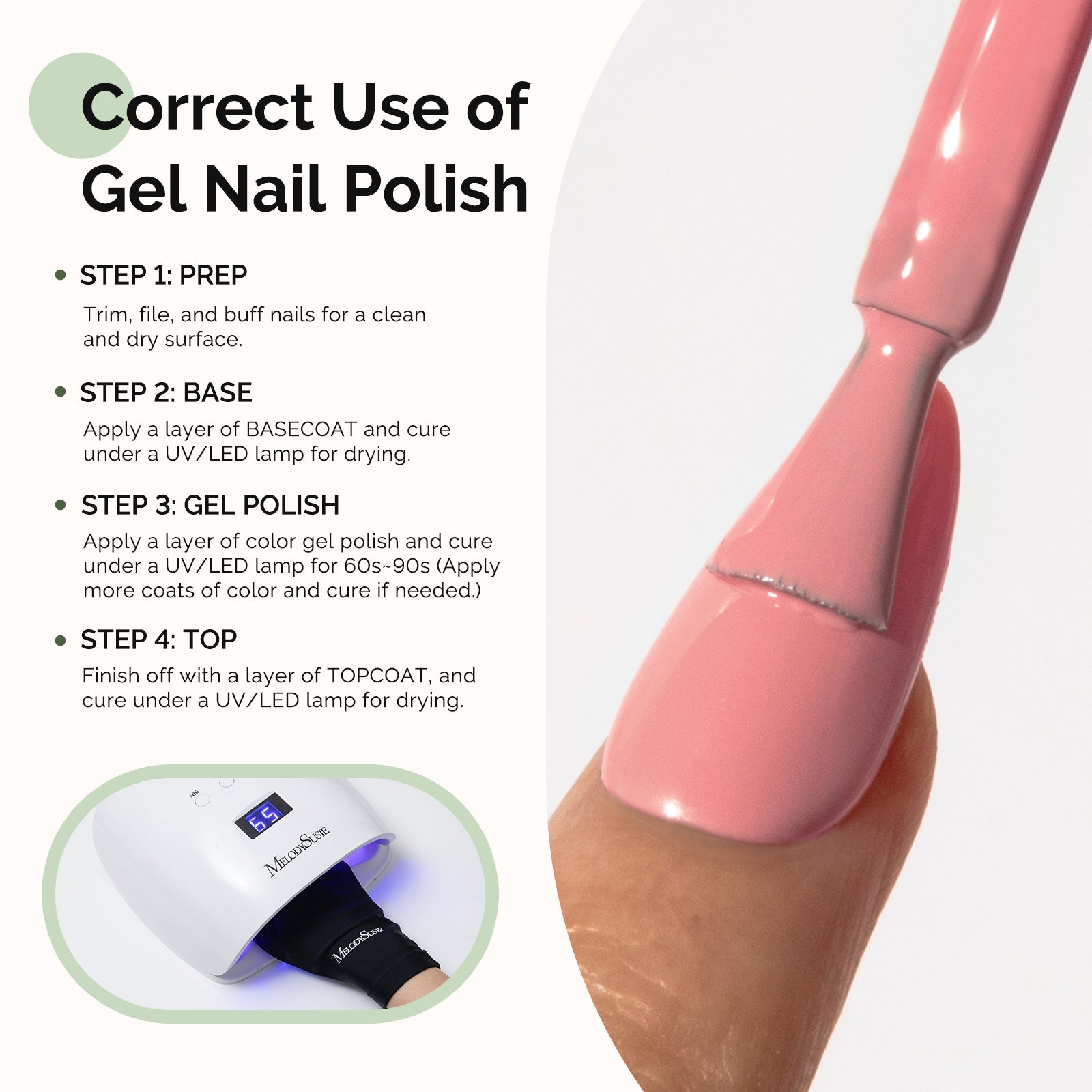 Hema Free Gel Nail Polish 0.5 fl oz/15ml - K1161 Thick Bright Nude Pink