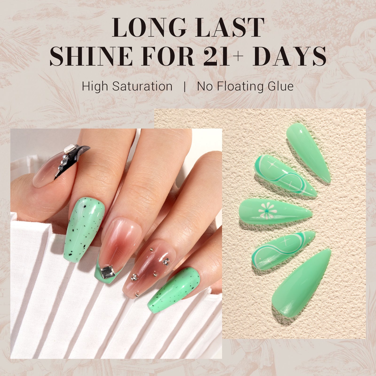 1651 Mint Green - Faster UV Curing Gel Nail Polish 0.5 fl oz/15ml