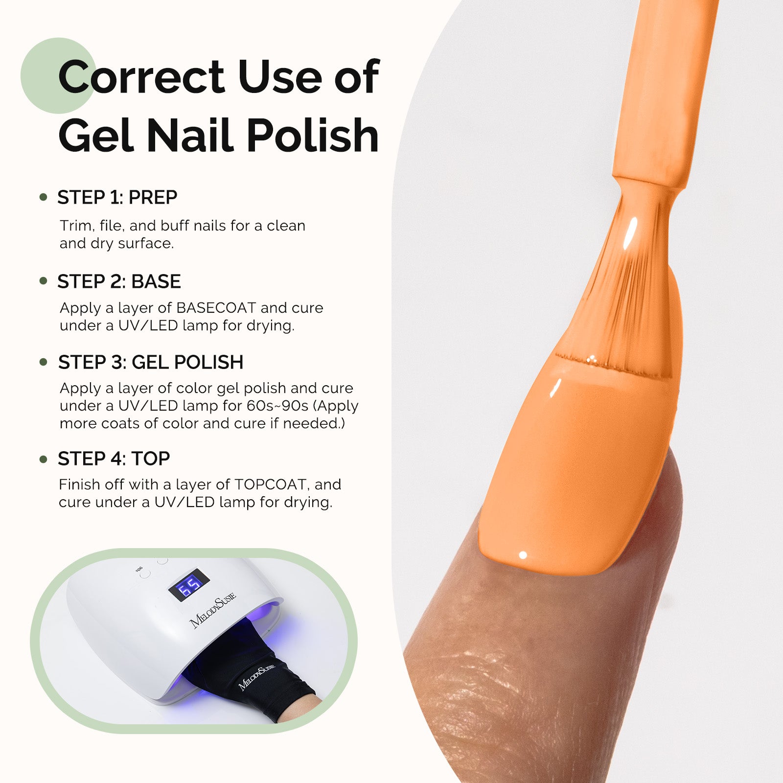 Hema Free Gel Nail Polish 0.5 fl oz/15ml - K1465 Thick Light Orange