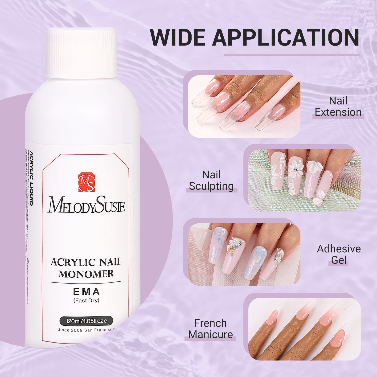 Amazon.com: Morovan Monomer Acrylic Nail Liquid 4 oz: Acrylic Liquid Monomer  for Acrylic Powder Acrylic Nail Extension with Acrylic Brush for Beginners  DIY at home Non-Yellowing : Beauty & Personal Care