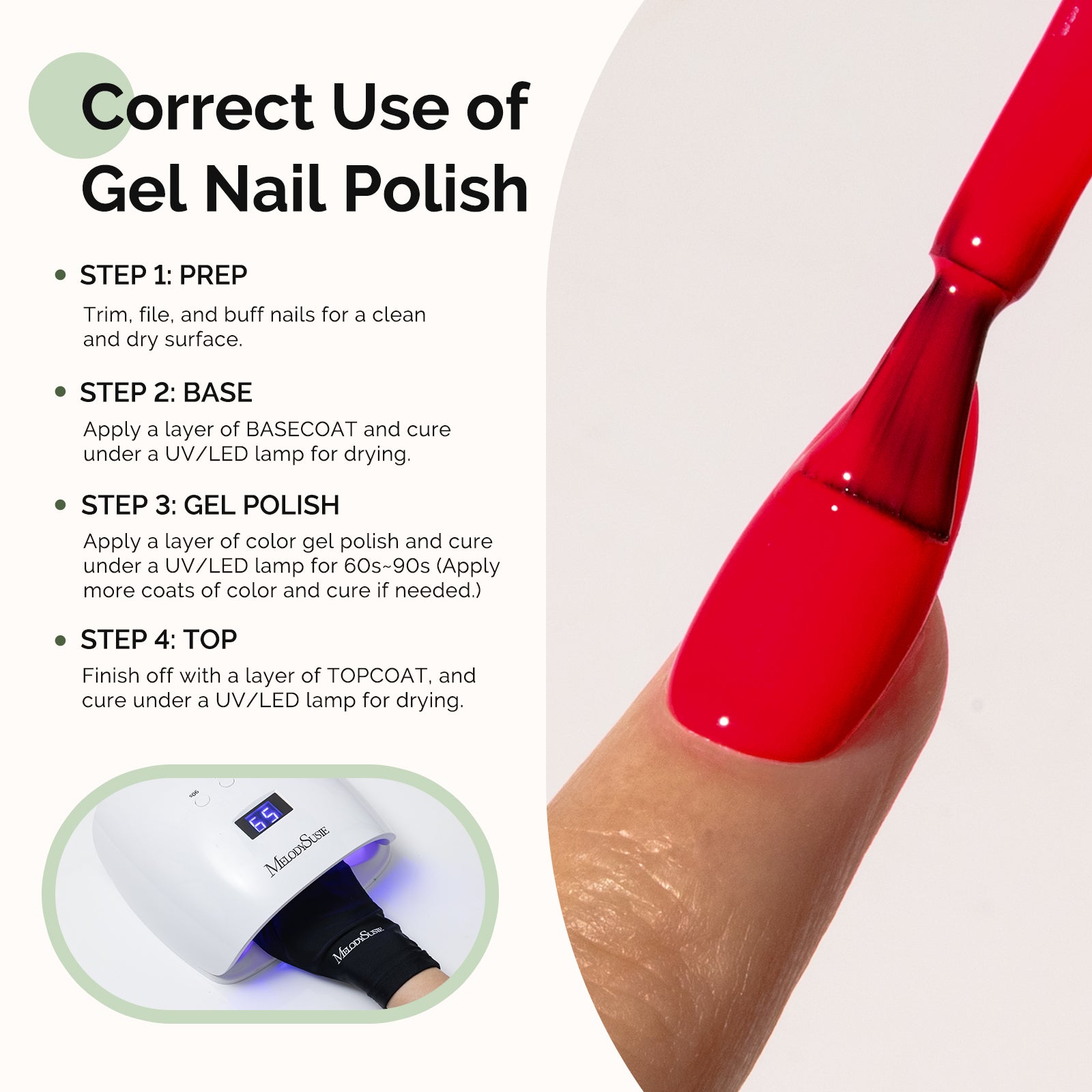 Hema Free Gel Nail Polish 0.5 fl oz/15ml - K1371 Thick Orange Red