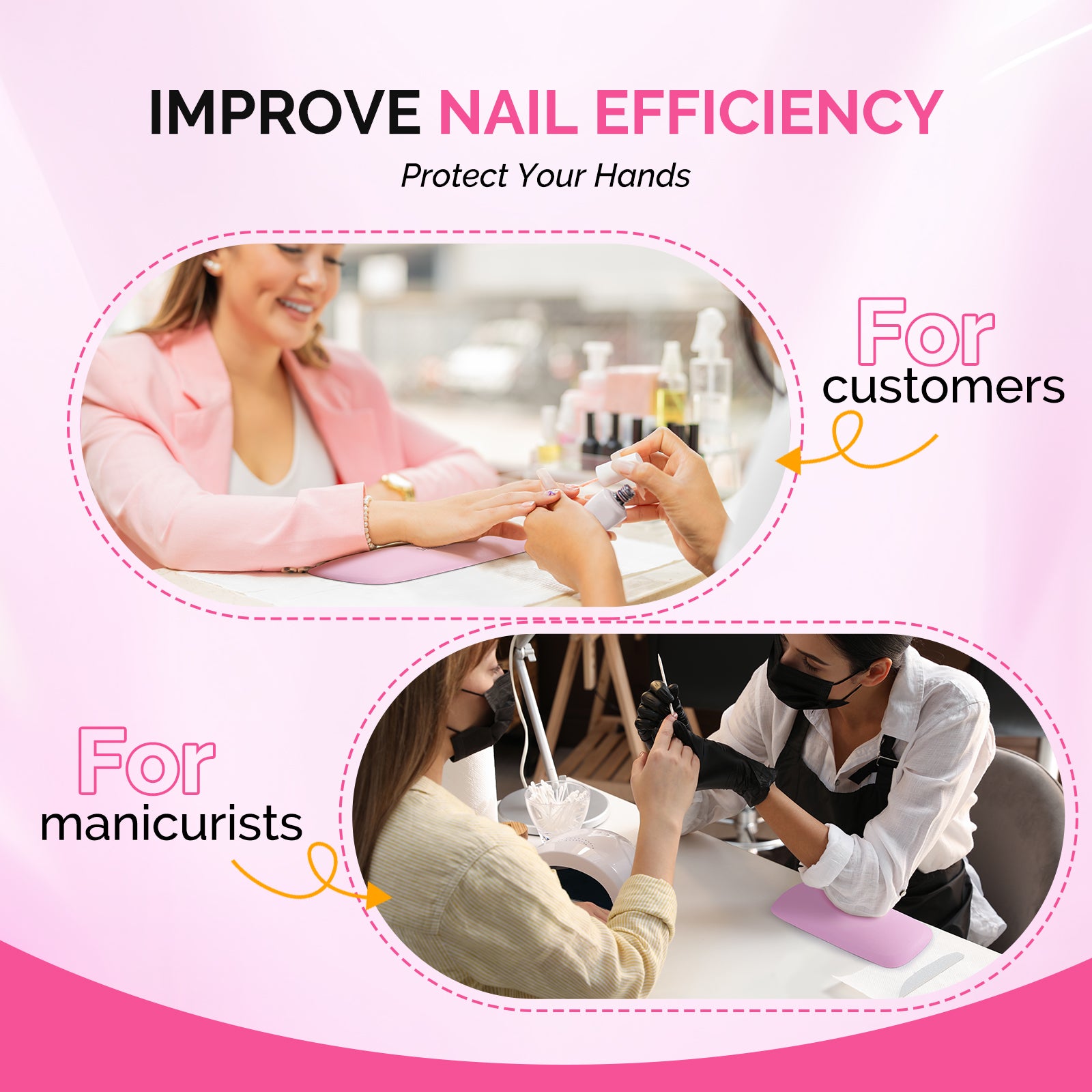 Portable PU Leather Nail Arm Rest