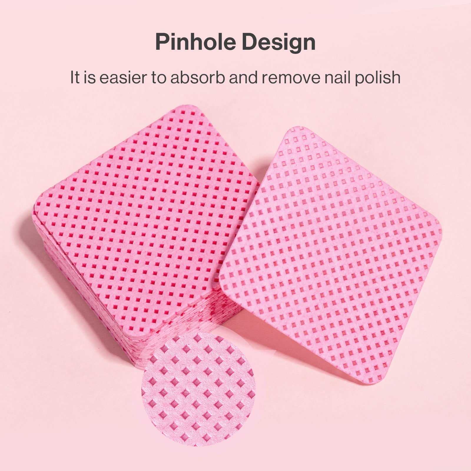 900 Pcs Lint Free Nail Wipes - Pink