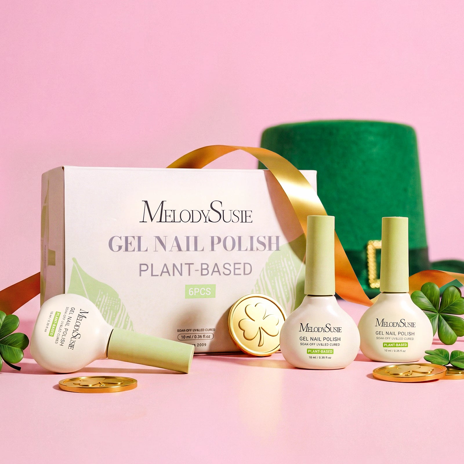 St. Patrick's Day 10ml Plant-based Nail Gel Polish Gift Box - 6 Colors