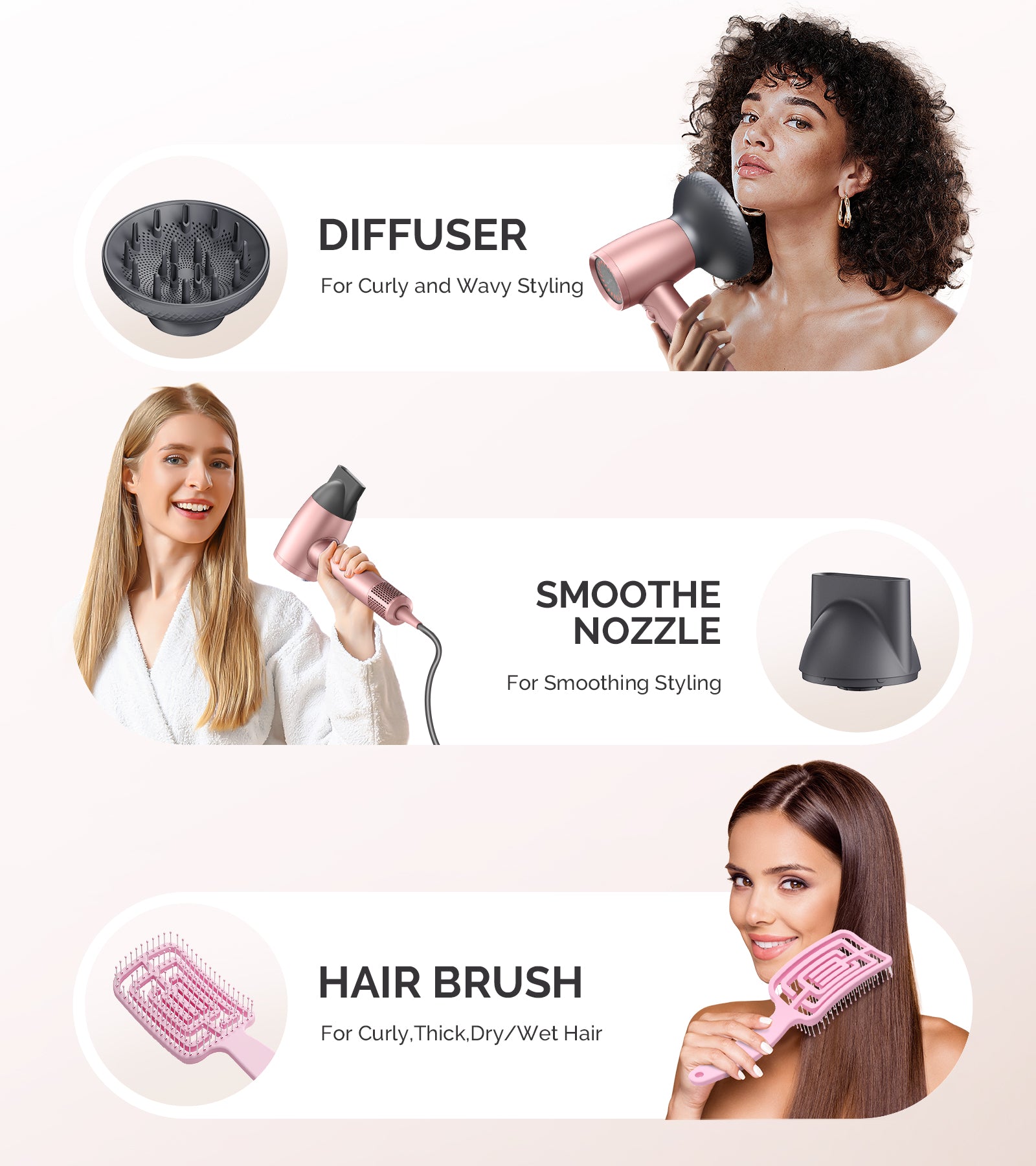Portable Ionic Hair Dryer 120,000 RPM Gift Box - Pink (US ONLY)