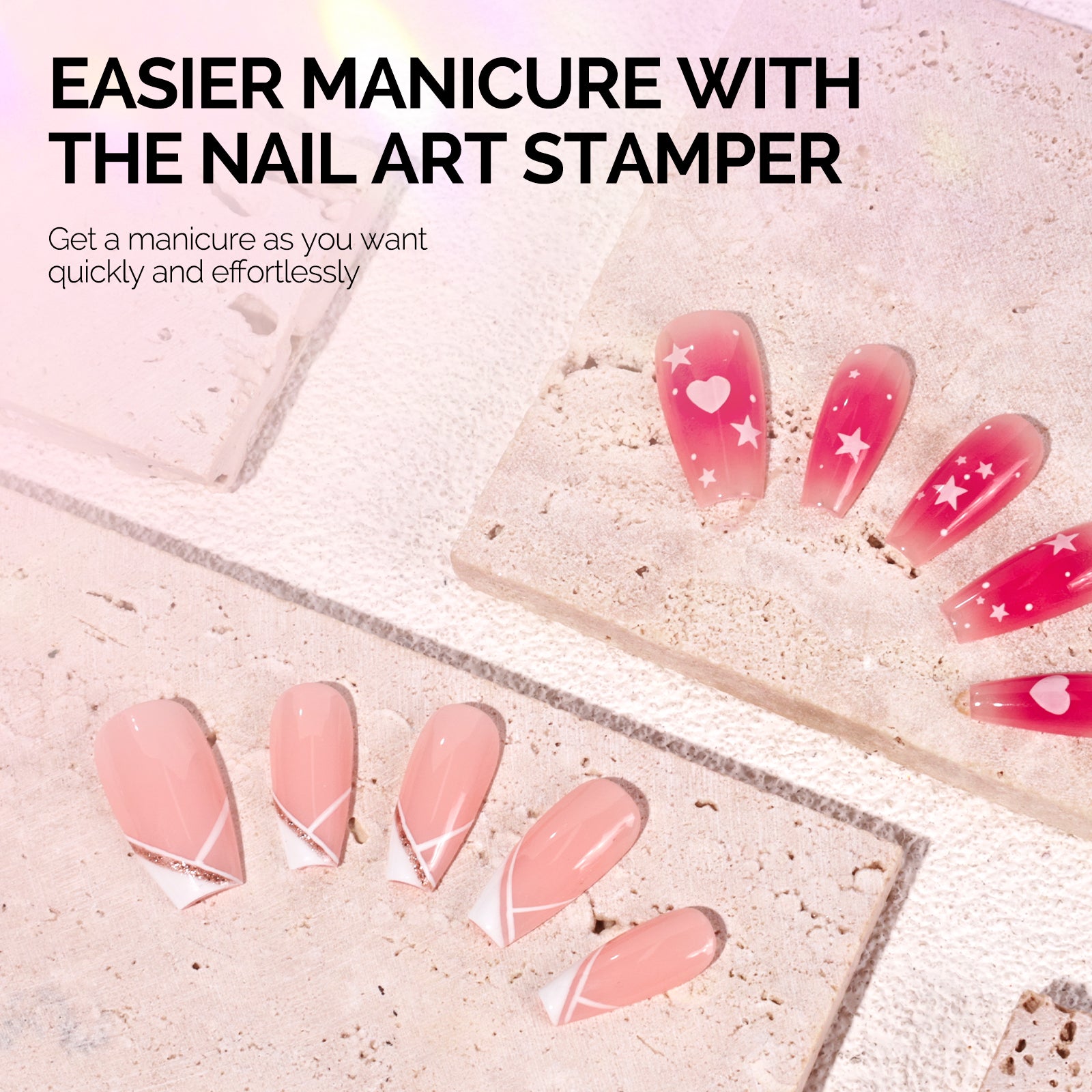 French Nail Stamper Kit 4PCS - Clear