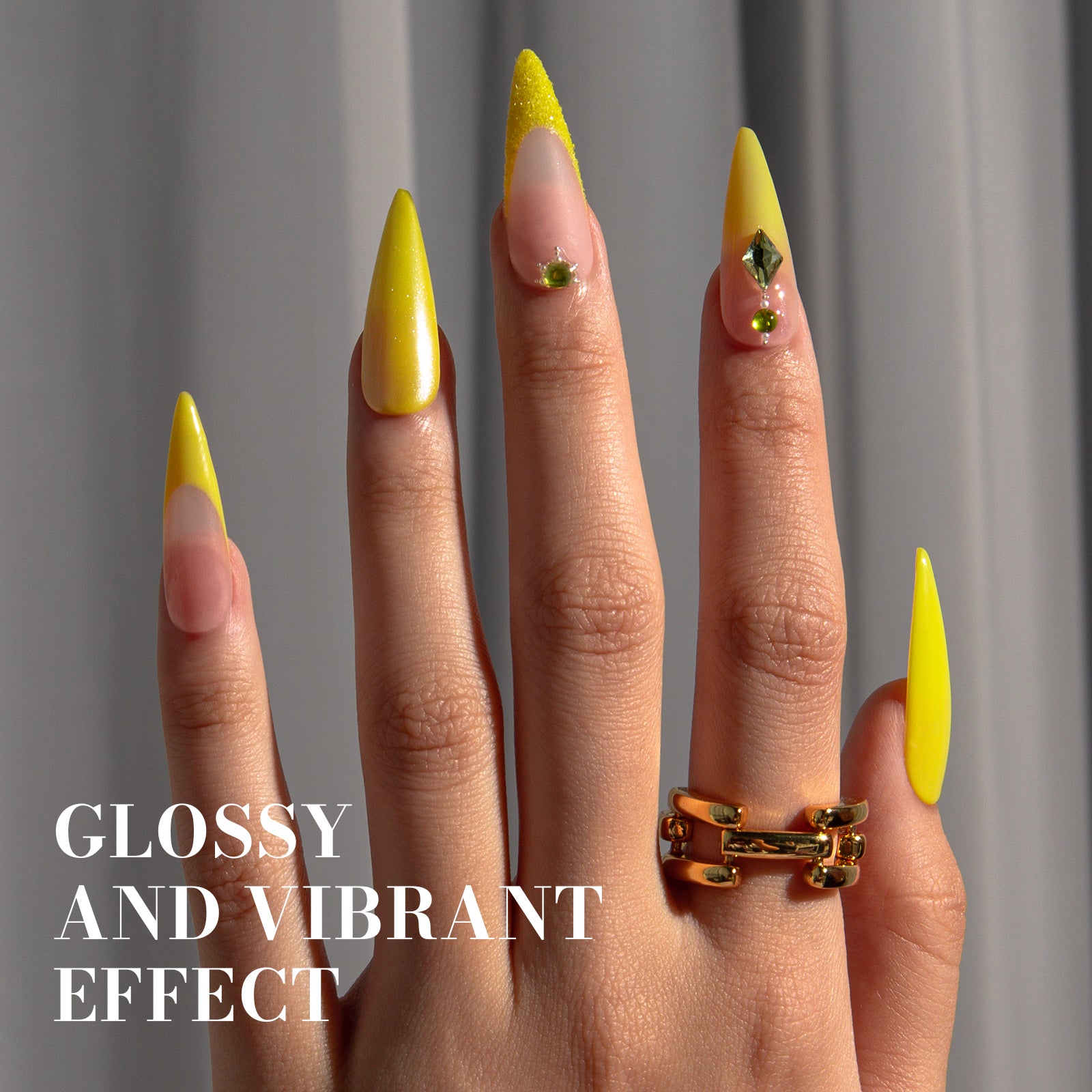 301 Lemonade Yellow - Faster UV Curing Gel Nail Polish 0.5 fl oz/15ml