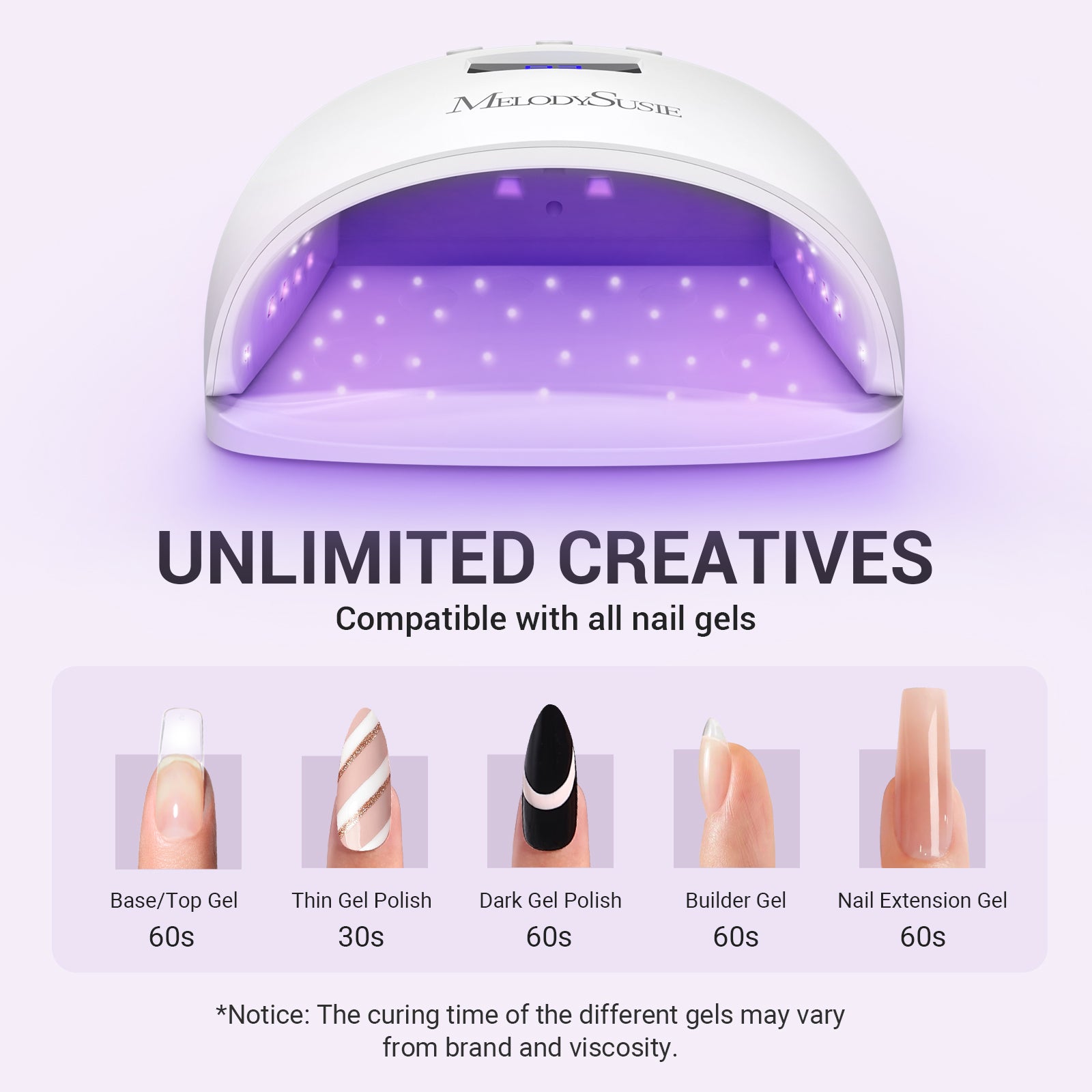 54W UV LED Professional Gel Nails UV Light Dryer | MelodySusie