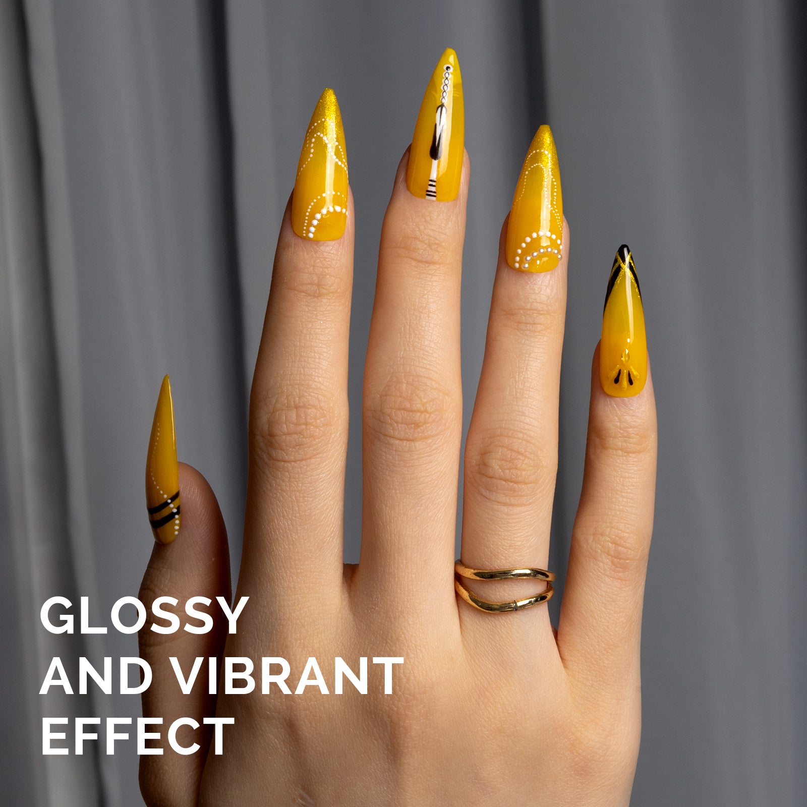 1644 Autumn Leaf Yellow - TPO-Free Faster UV Curing Gel Nail Polish(15ml)