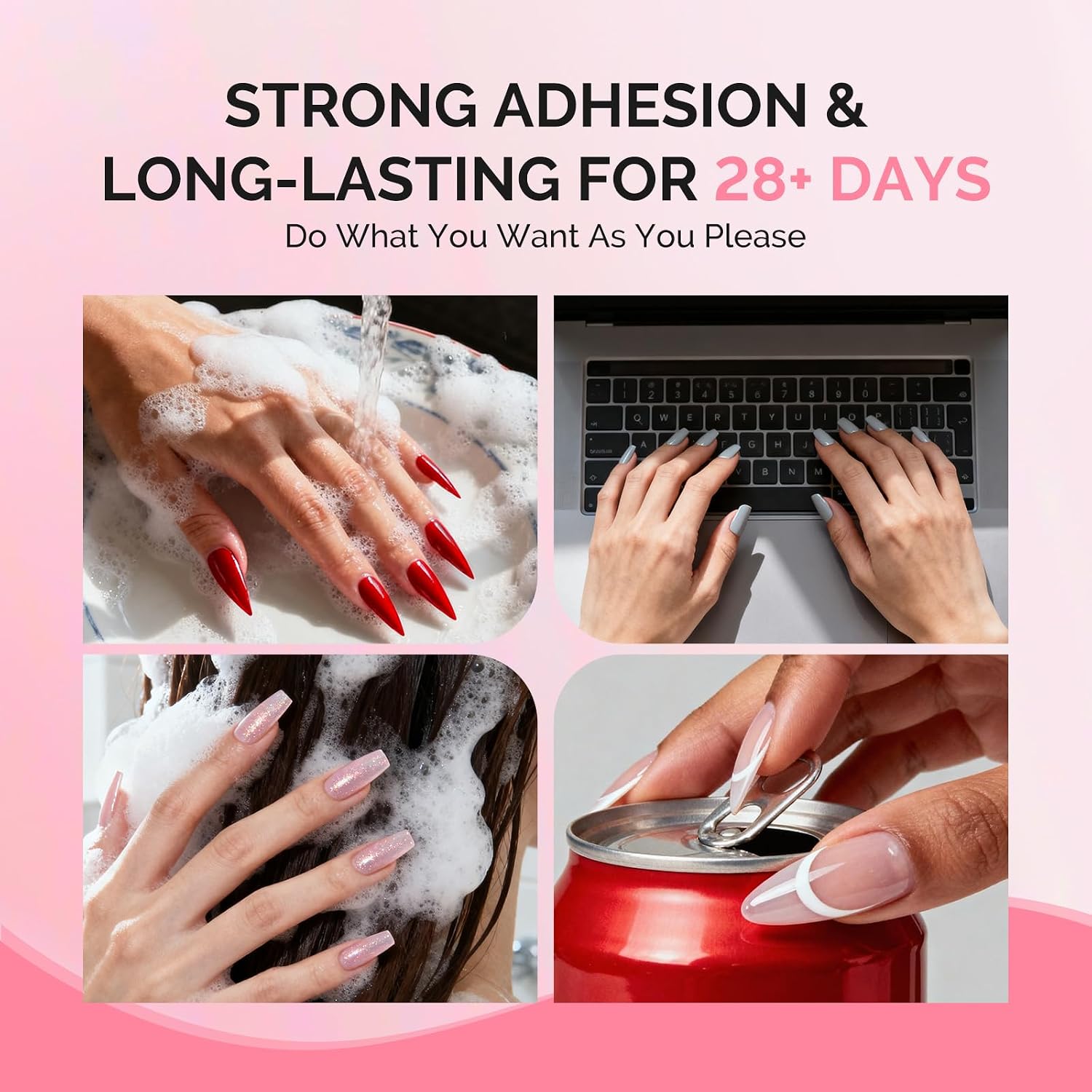 Solid Nail Glue Gel 20g 2Pcs