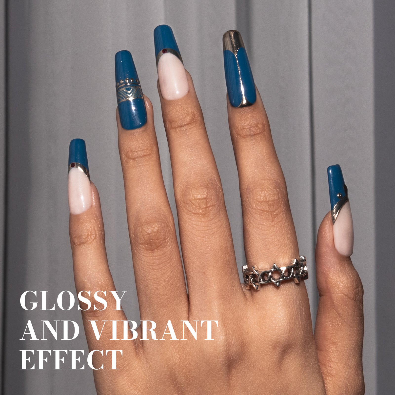416 Gibraltar  Blue - Faster UV Curing Gel Nail Polish 0.5 fl oz/15ml