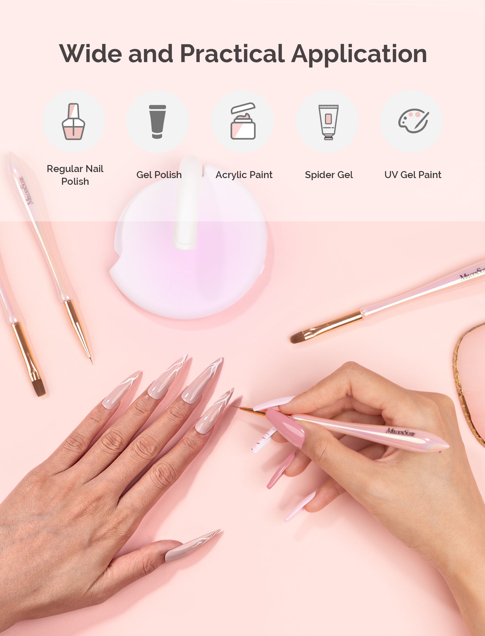 Nail Art Brushes Set (5Pcs)