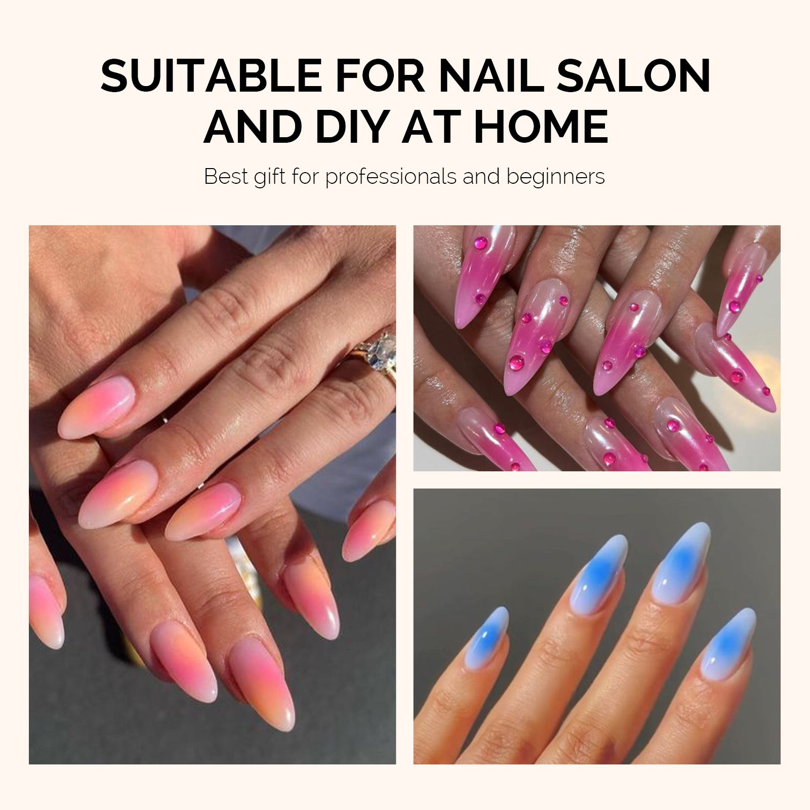 Nail Art Sponges With Grabbing Pen - Color