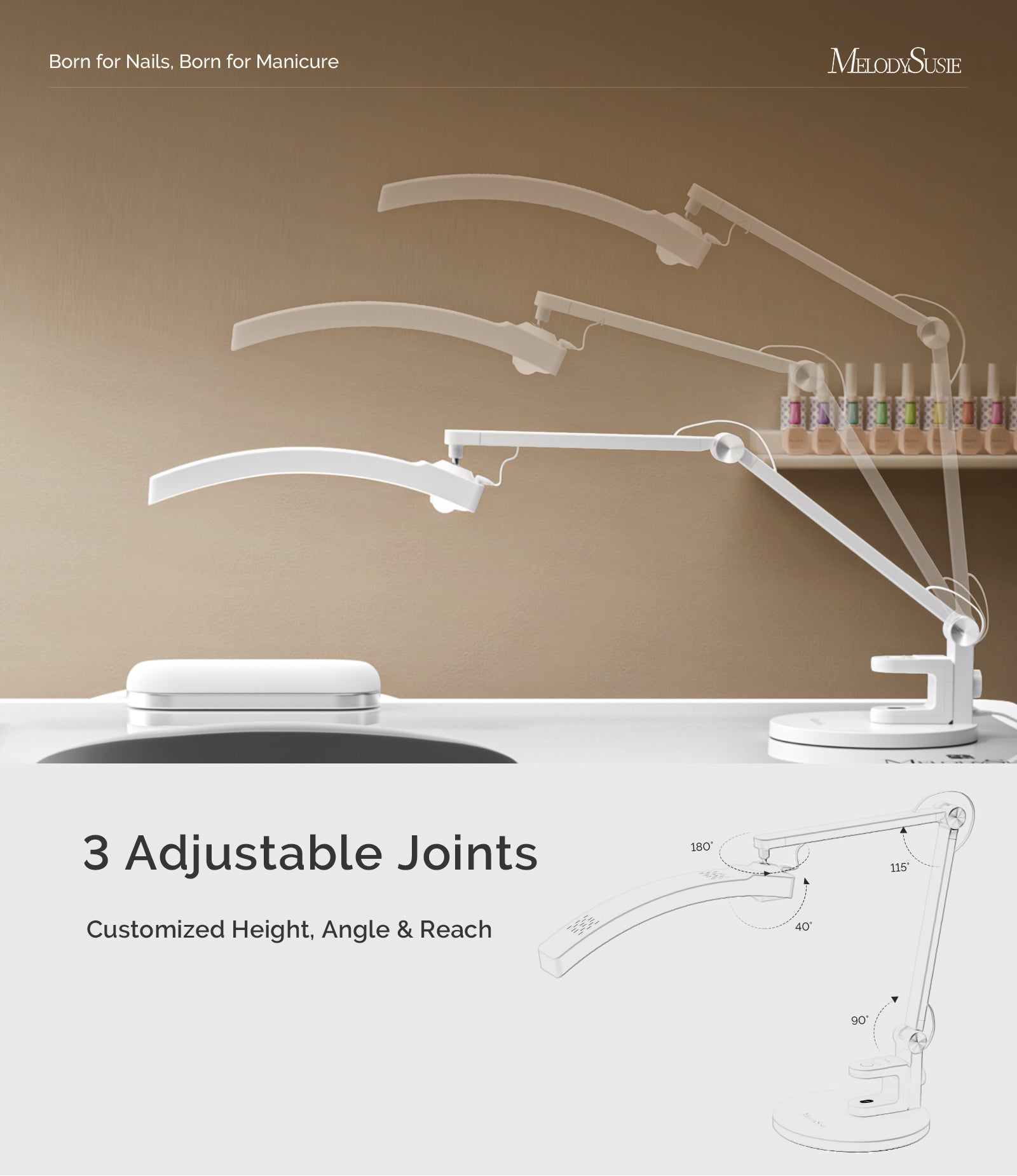 S-Pro29G Nail-Focused 3-Mode Manicure Table Lamp