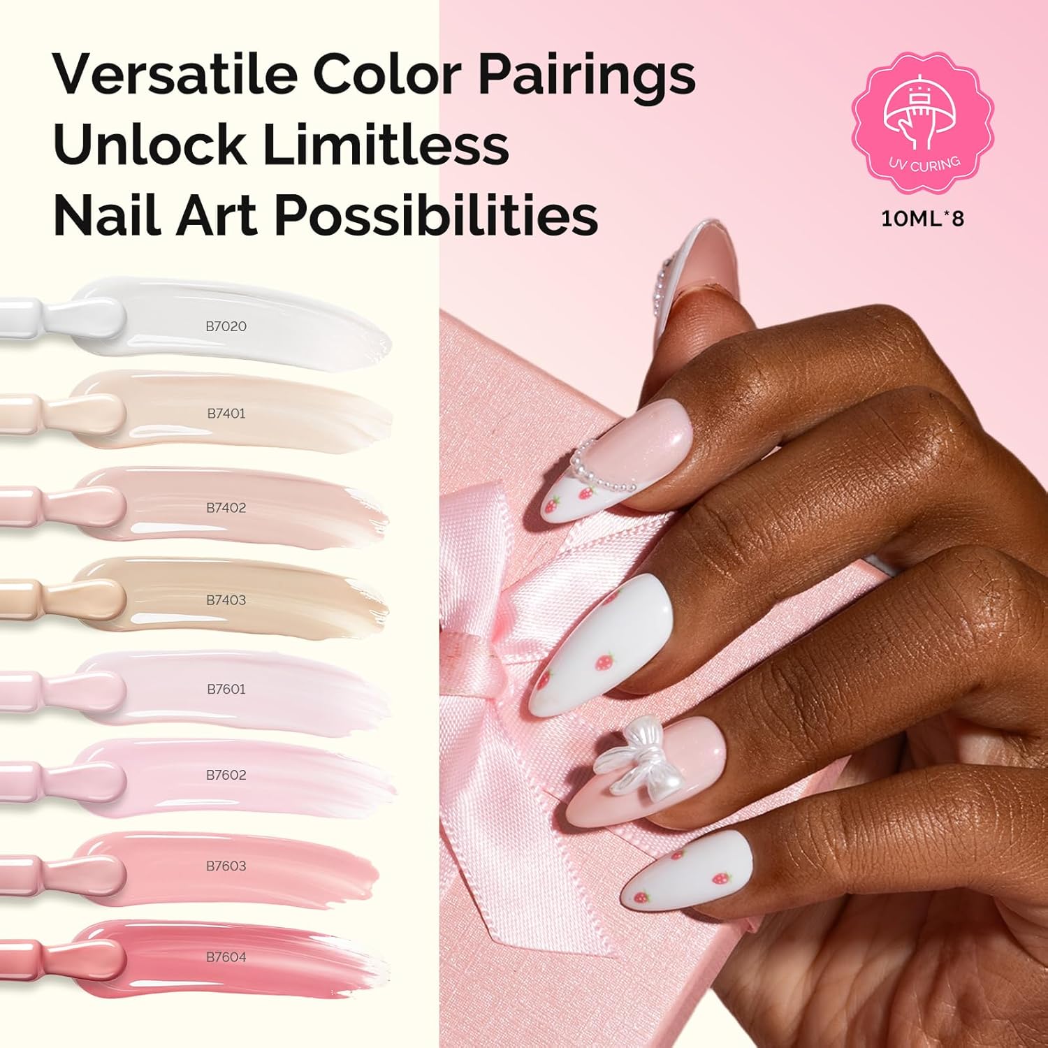 Gel Nail Polish Kit with UV Nail Lamp - P-Plus30F